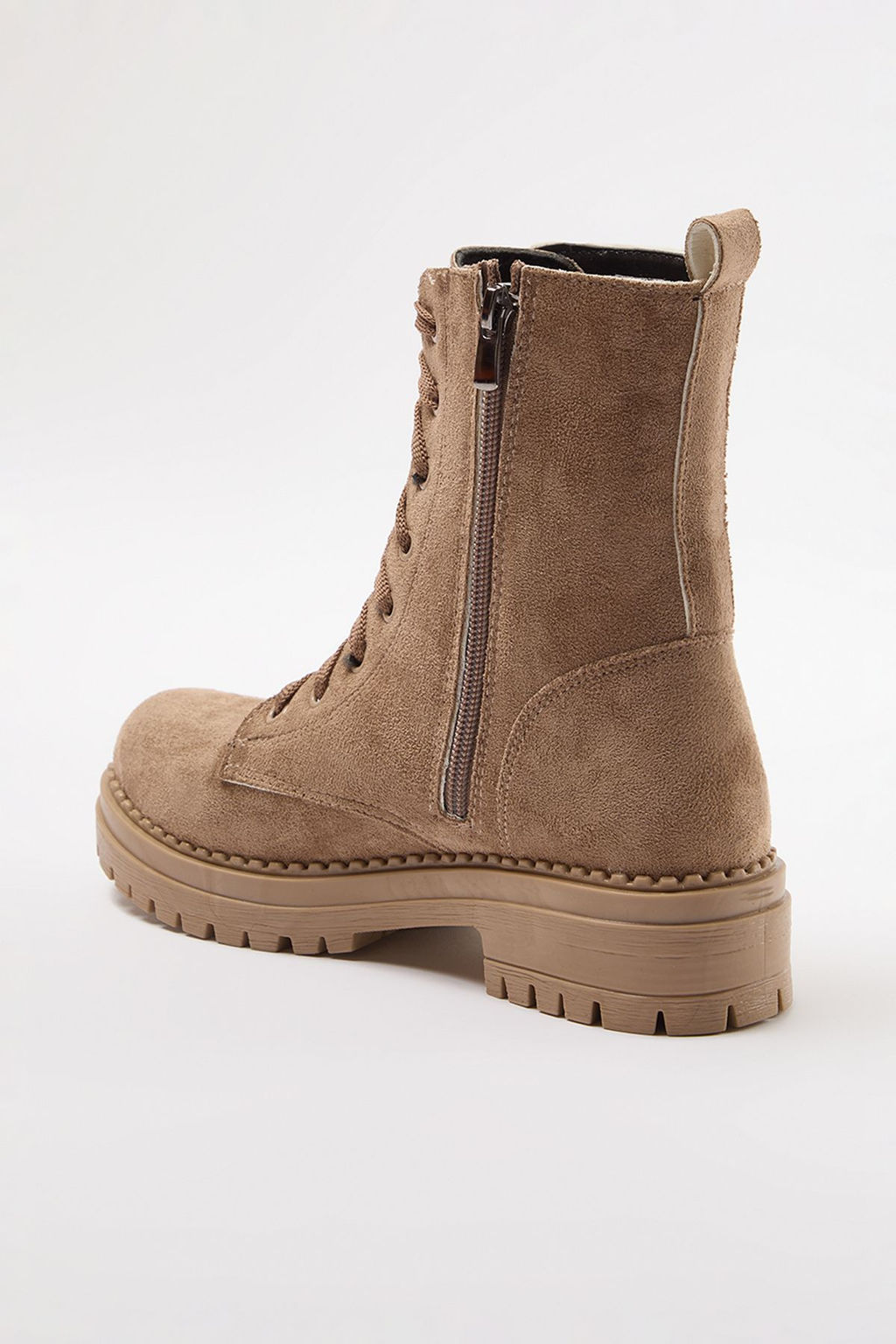 Trendyol Shoes Siyah Suet Bagc?kl? ve Fermuarl? K?sa Duz Kad?n Postal Bot TAKAW25BO00026 - Trendyolmilla фото 16