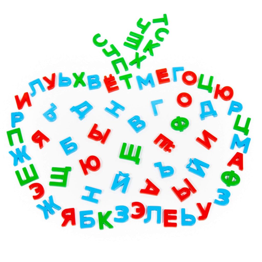 Набор Первые уроки на магнитах (66 букв) (в пакете) - Полесье фото 4
