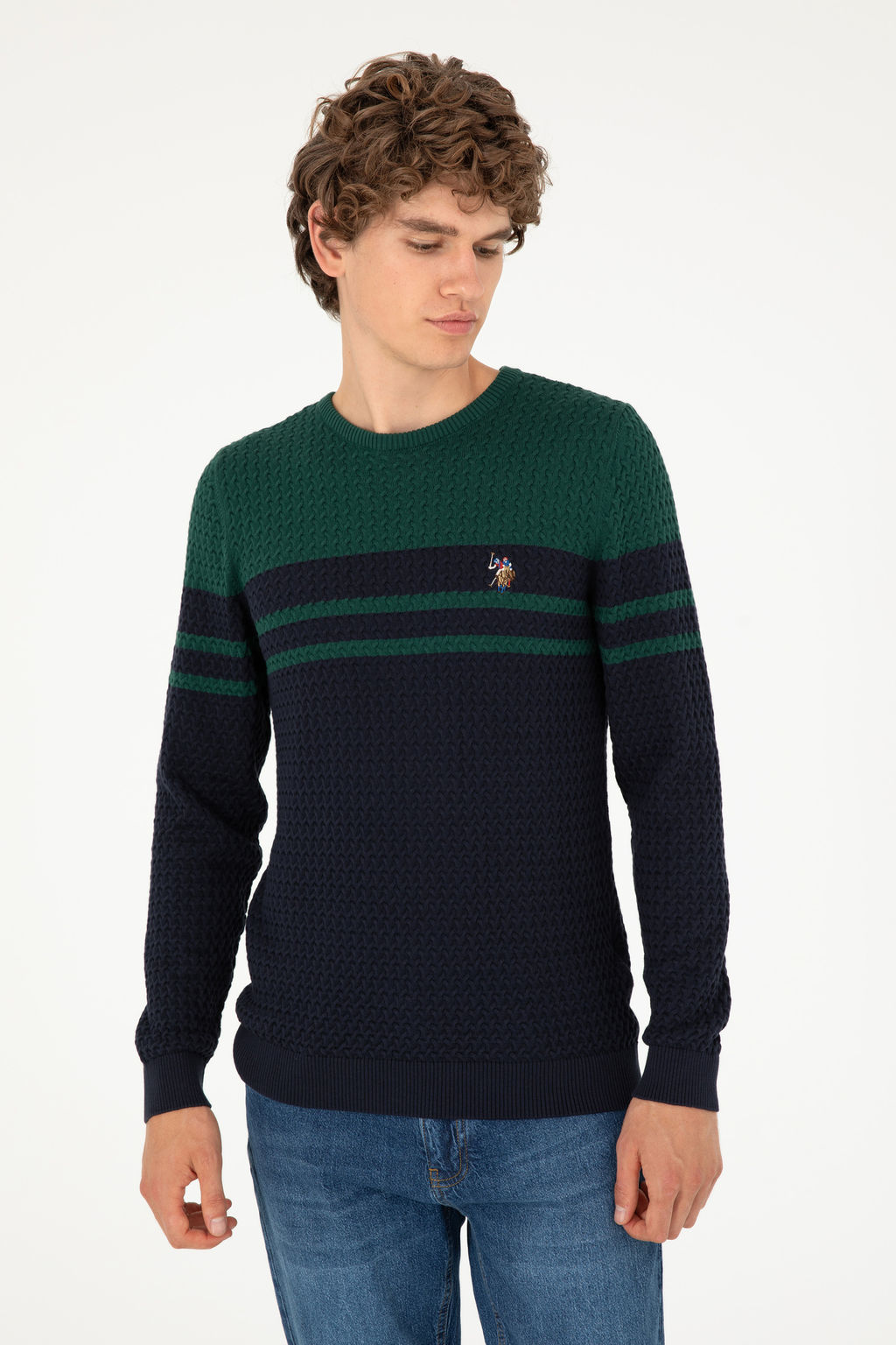 Мужской темно-синий свитер Неожиданная скидка в корзине - U.s. polo assn фото 14