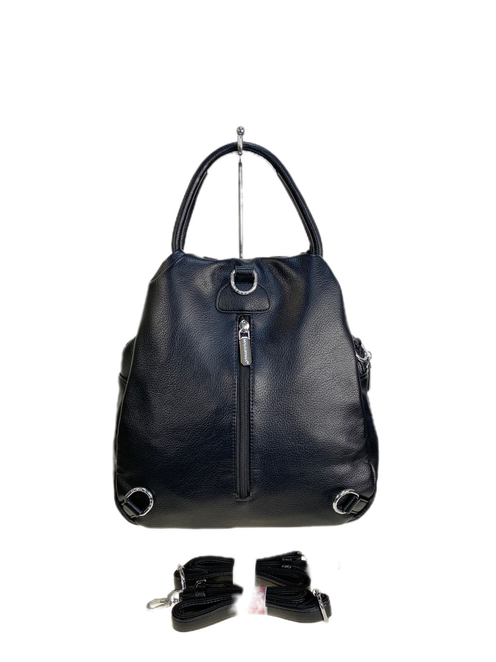 Женская сумка-рюкзак из искусственной кожи, цвет черный - Greta фото 2