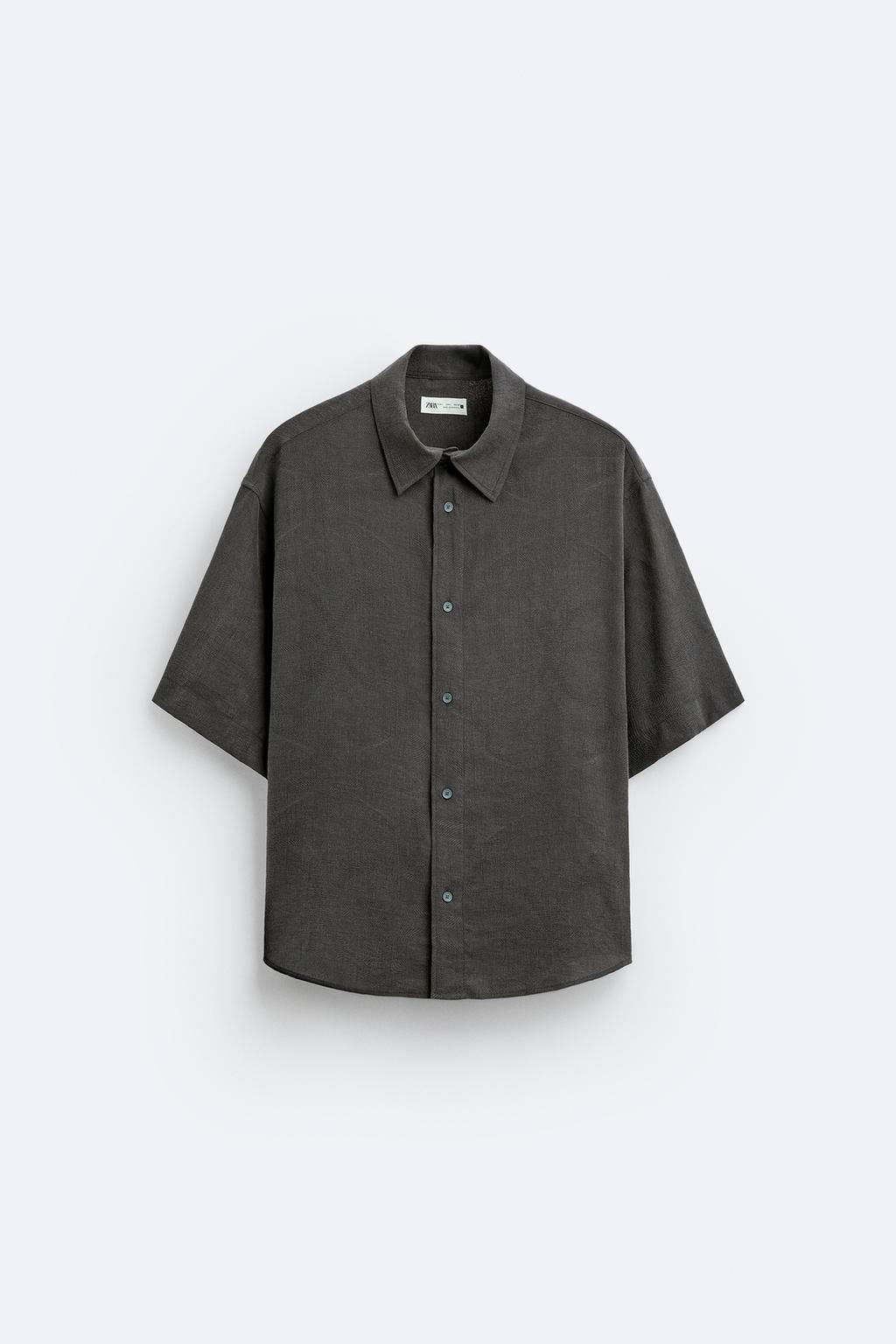 LYOCELL BLEND JACQUARD SHIRT - Zara фото 6