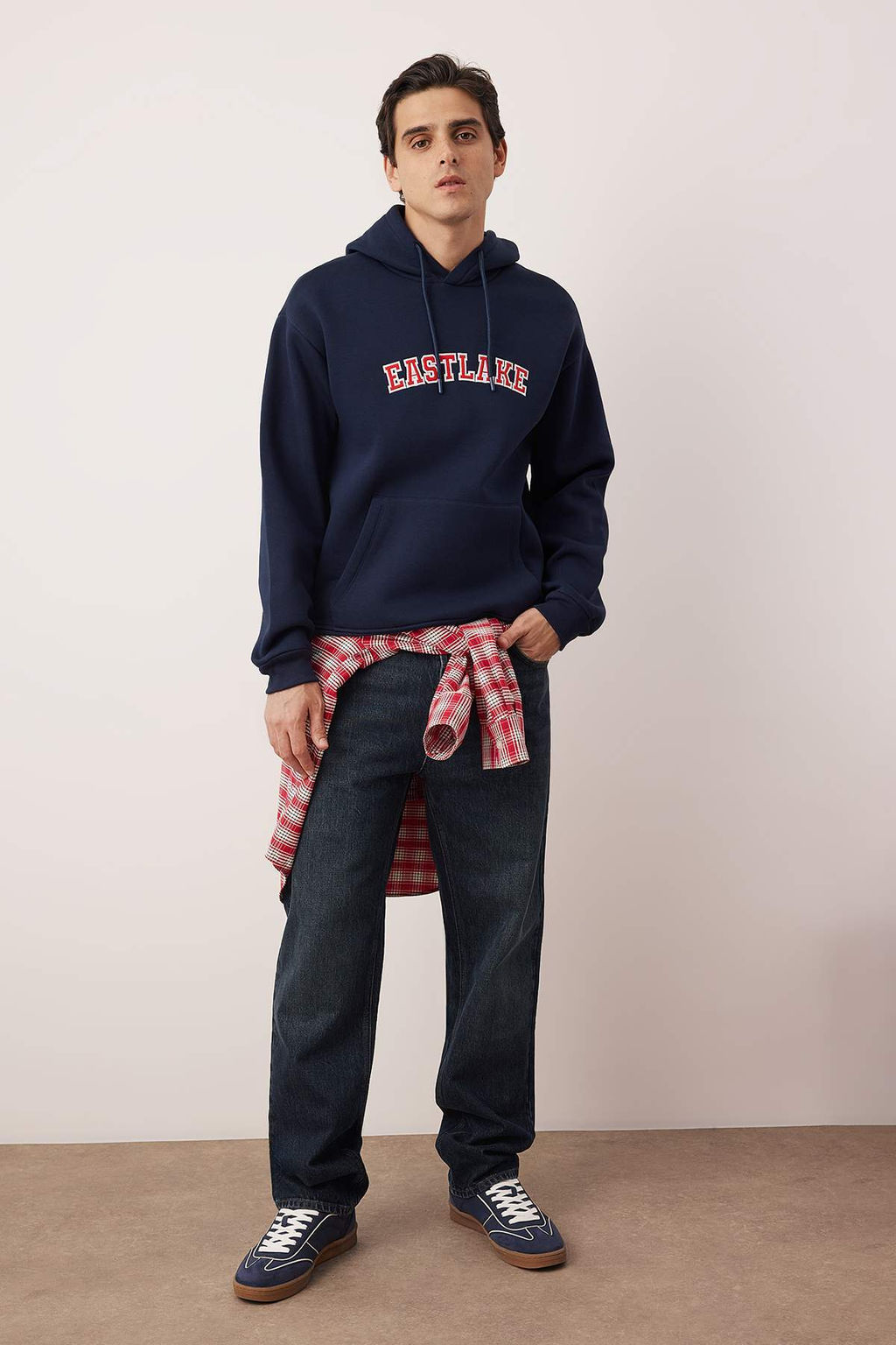 TRENDYOL MAN Antrasit Oversize/Genis Kesim Ici Polar/S?cak Tutan Kapusonlu Sweatshirt TMNAW24SW00029 - Trendyolmilla фото 22