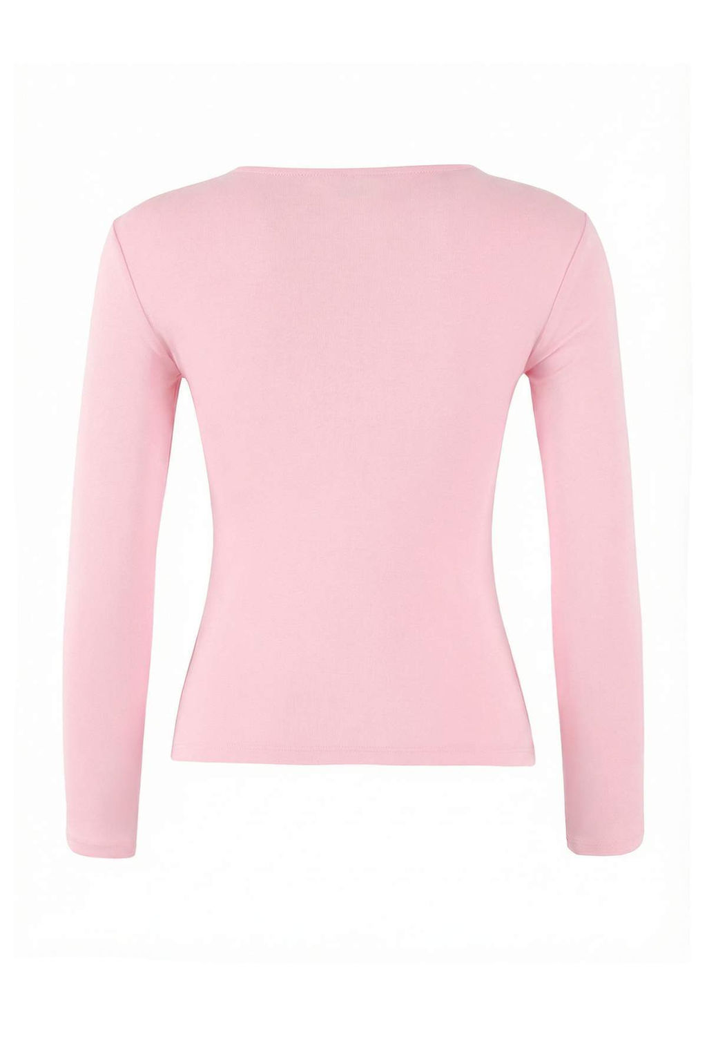 Ac?k Pembe Fitted/Vucuda Oturan Pencere Detayl? Premium Yumusak Orme Bluz TWOSS26BZ00247