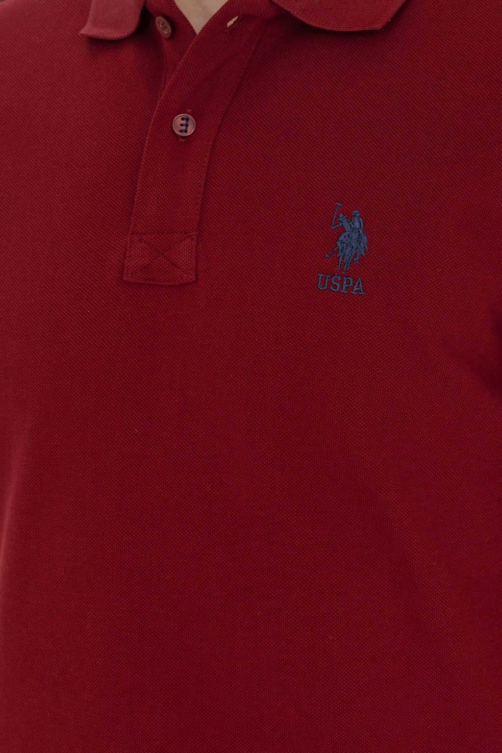 Мужская бордово-красная базовая футболка - U.s. polo assn фото 14