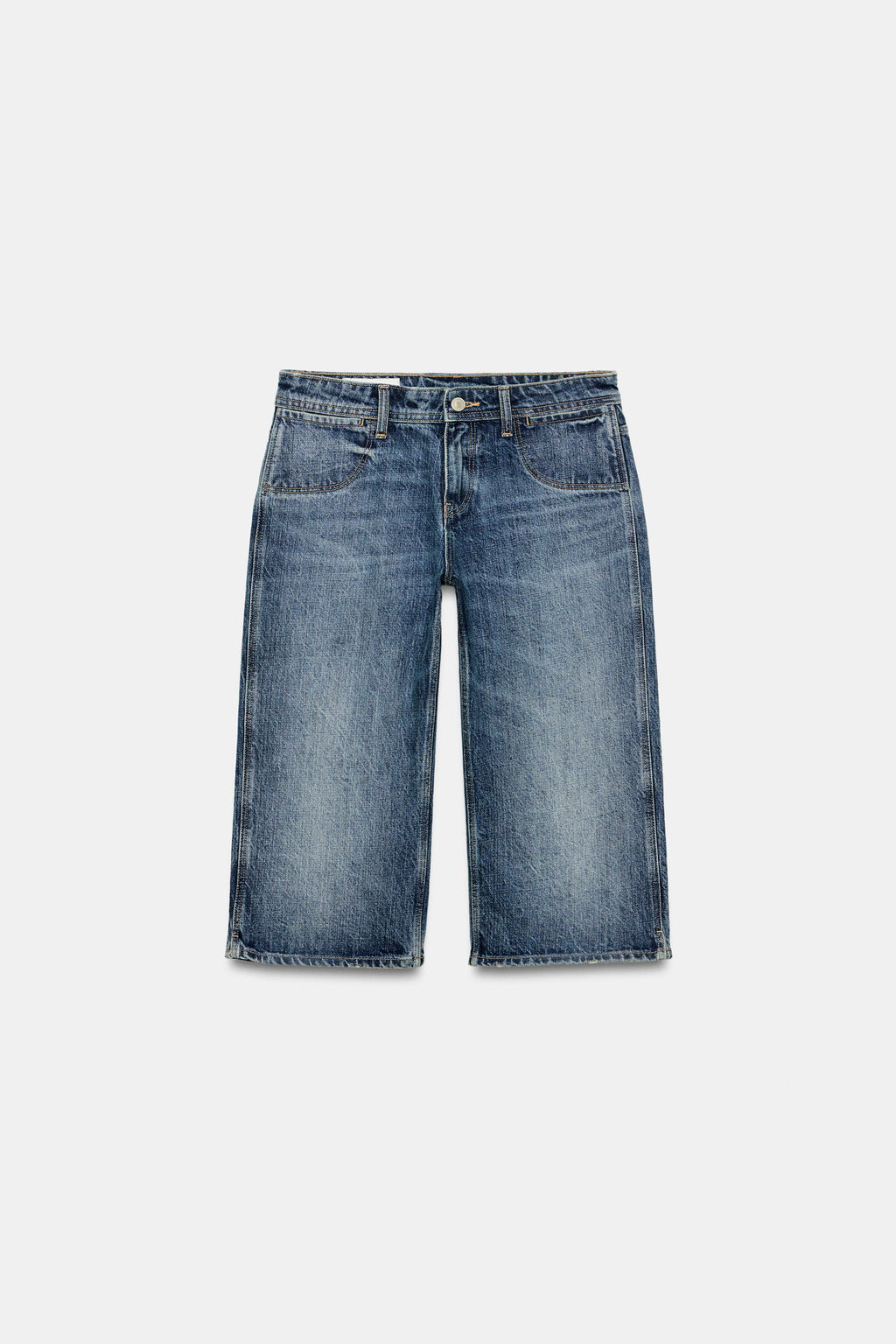JEANS CAPRI DENIM TRF TIRO MEDIO / Azul - Zara фото 7