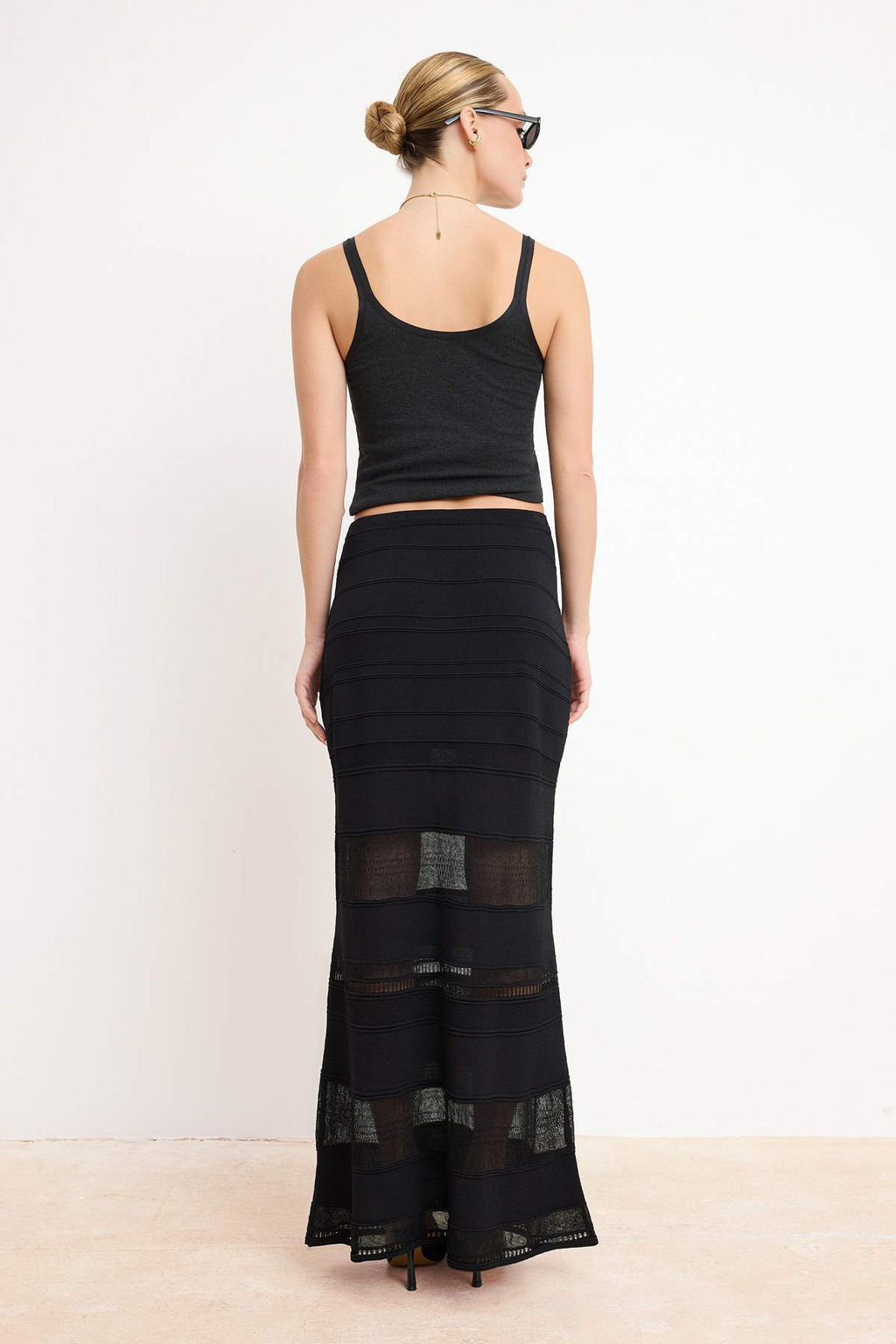 Siyah Maxi Boy Can Dantel Detayl? Etek TWOSS26ET00095 - Trendyolmilla фото 8