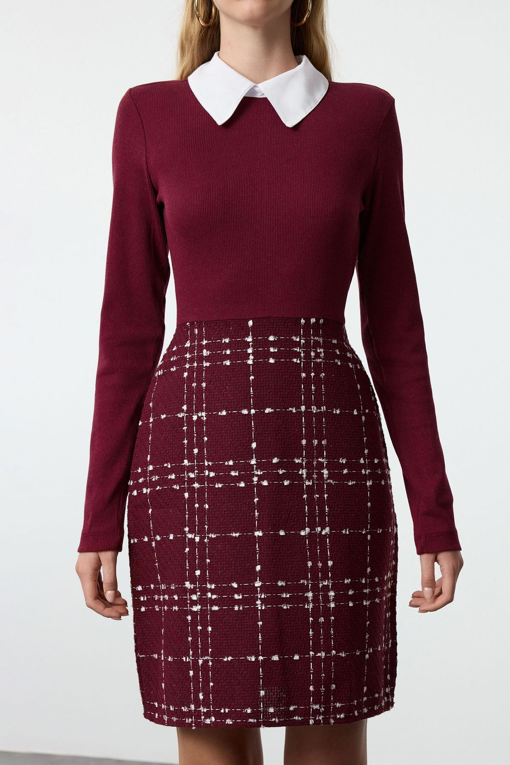 TRENDYOLMILLA Siyah Tuvit Dokuma Elbise TWOAW21EL0454  фото 4