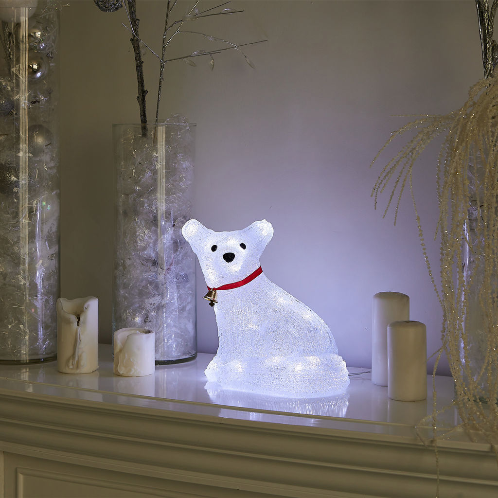 ULD-M3225-032/STA WHITE IP20 FOX Фигура светодиодная Лисенок, 33*25см, 32 светодиода. Белый свет. Провод прозрачный. TM Uniel - Volpe фото 6
