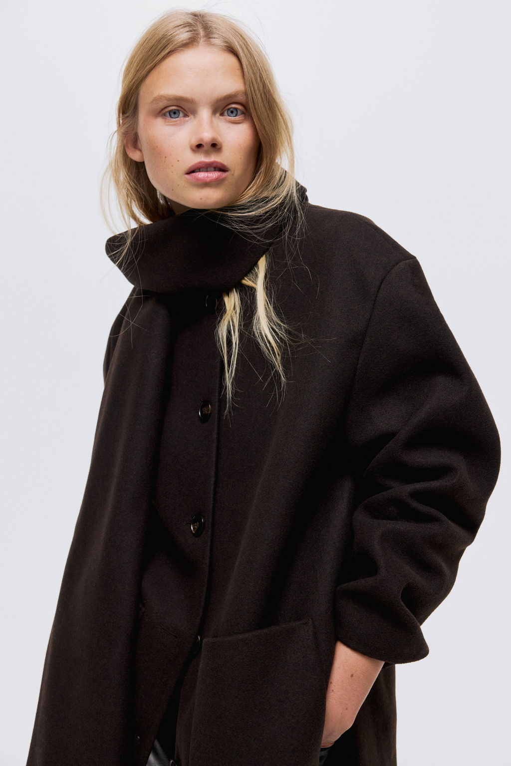 Abrigo con cuello tipo bufanda - H&m фото 8