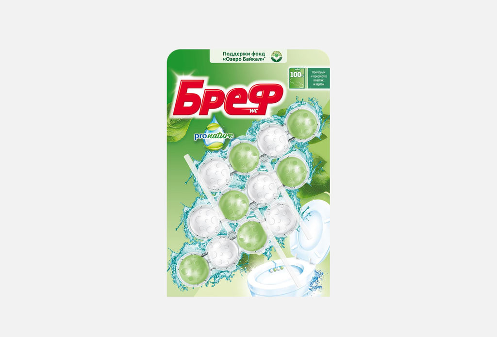 БРЕФ чист.блок д/унитаза 3х50гр Про Нейчер