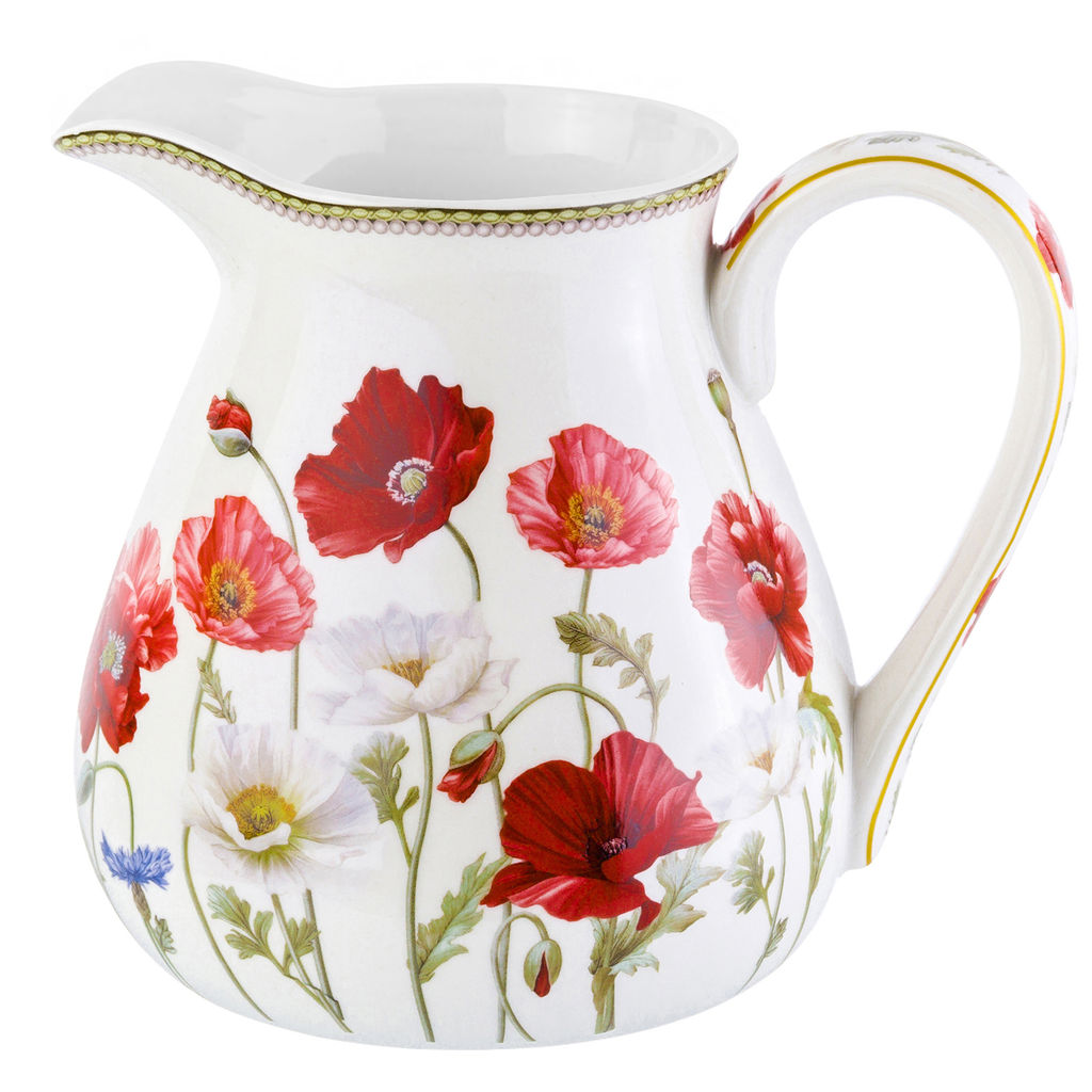 Кувшин 1,2 л 17*13,5*15 см "Маки" NEW BONE CHINA