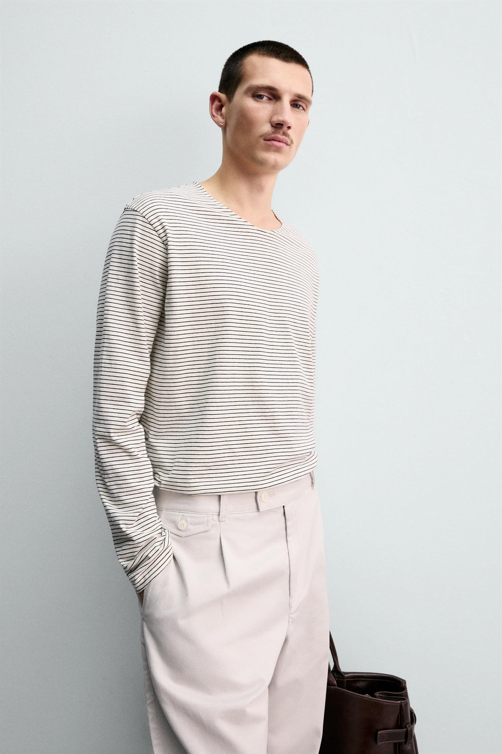 STRIPED JACQUARD T-SHIRT - Zara фото 6