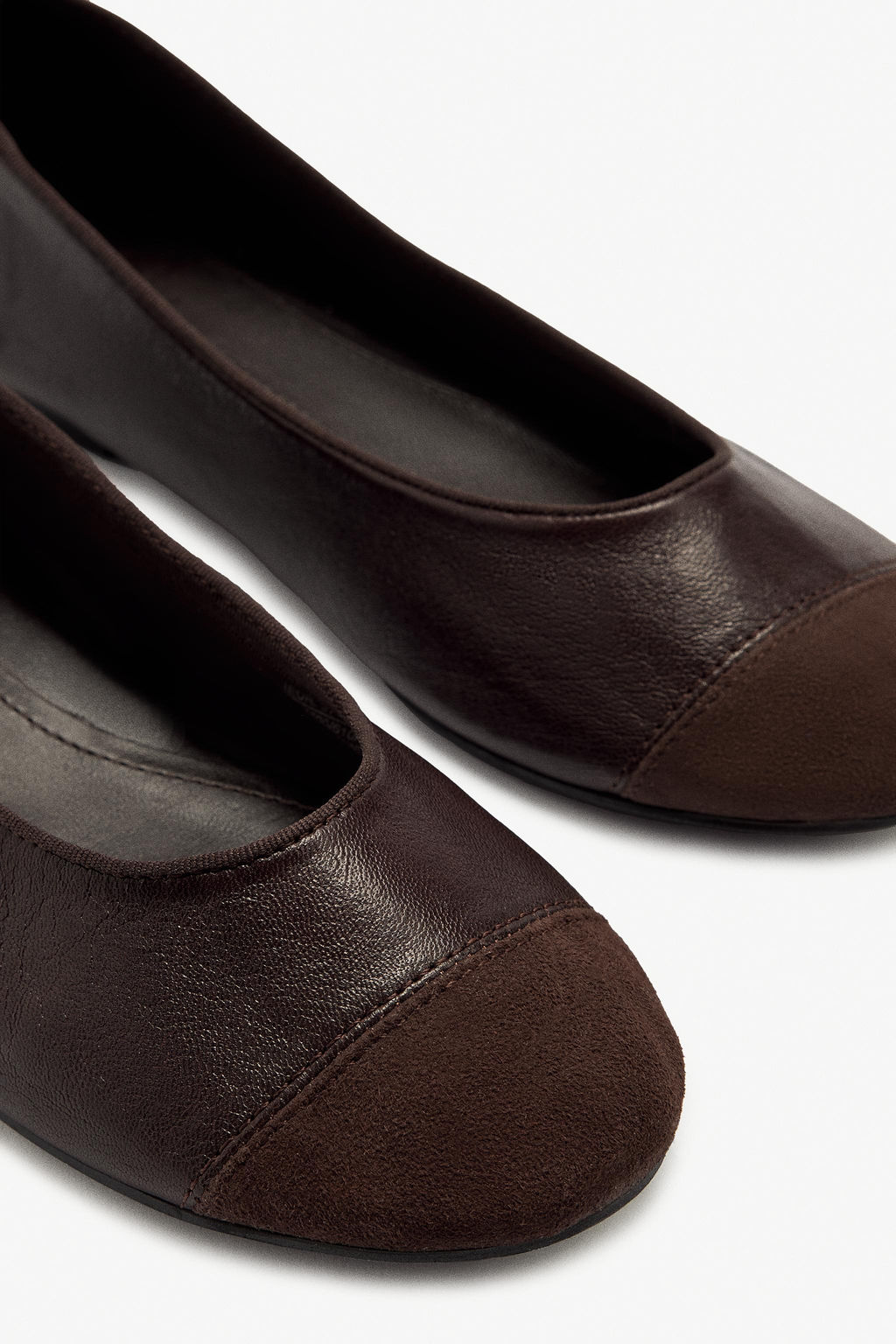 LEATHER BALLERINAS - Zara фото 17