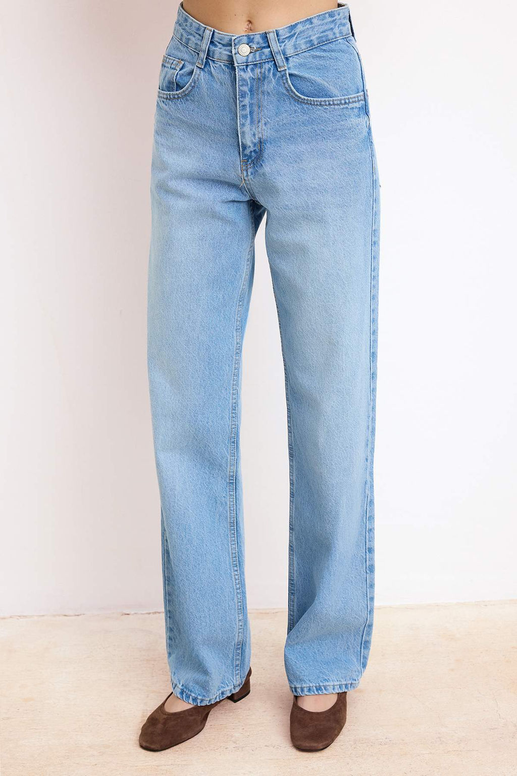 Mavi Yuksek Bel 100% Pamuk Wide Leg Jeans TWOSS26JE00142 - Trendyolmilla фото 5