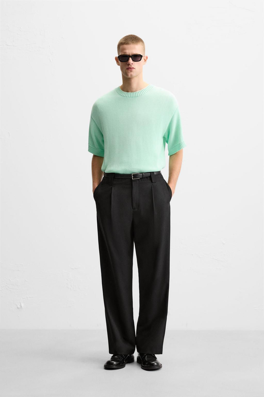 TEXTURED KNIT T-SHIRT