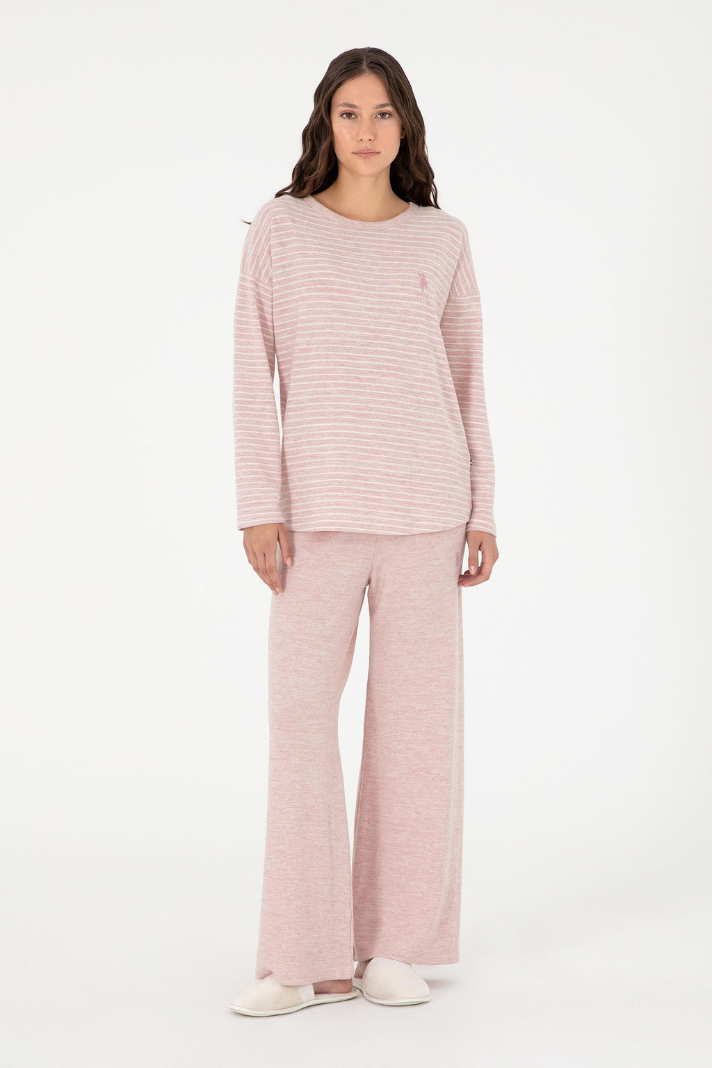 Женский розовый пижамный комплект Неожиданная скидка в корзине - U.s. polo assn фото 2