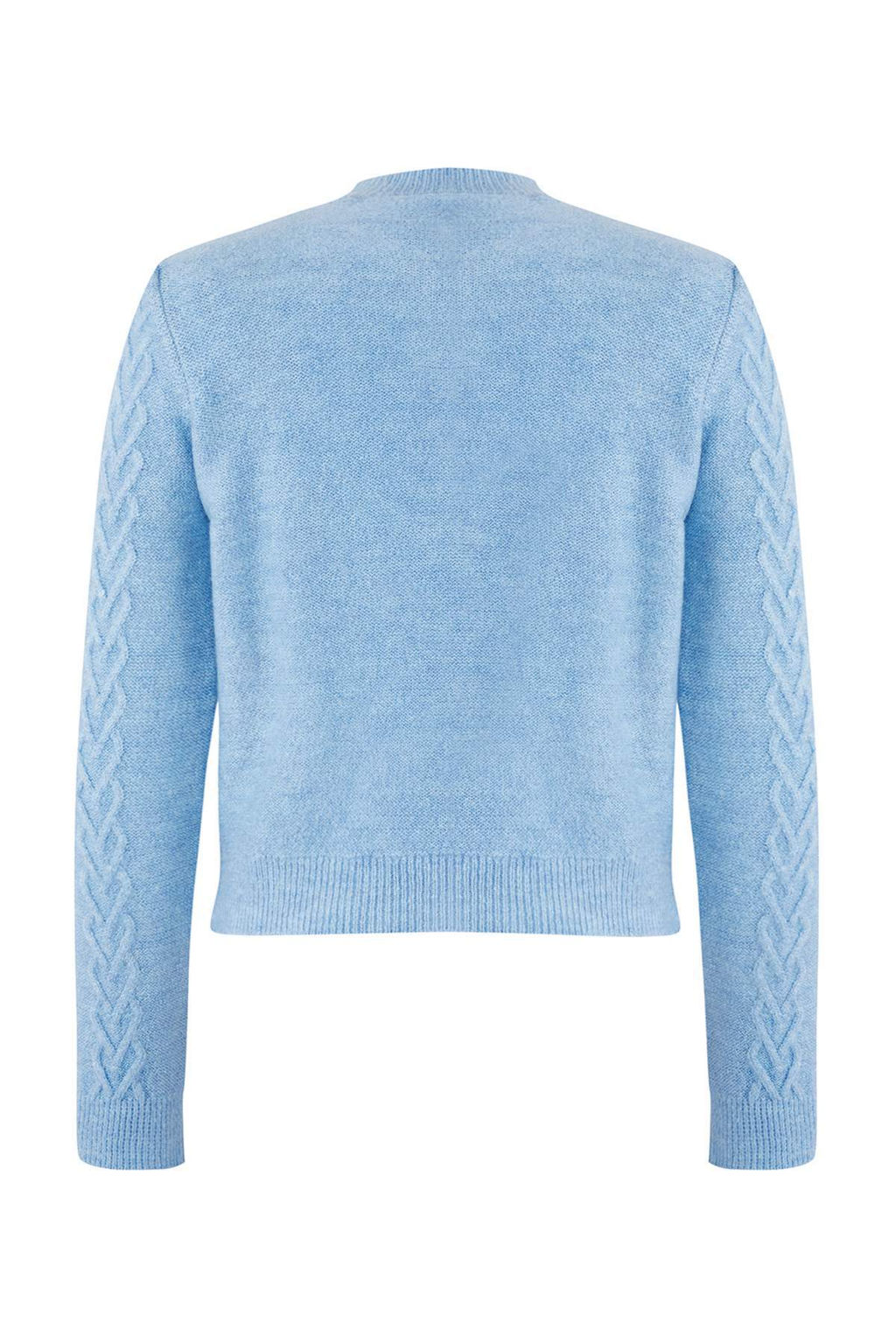 Ac?k Mavi Sac Orgu Dugme Detayl? Yumusak Dokulu Triko H?rka TWOAW26HI00040 - Trendyolmilla фото 6