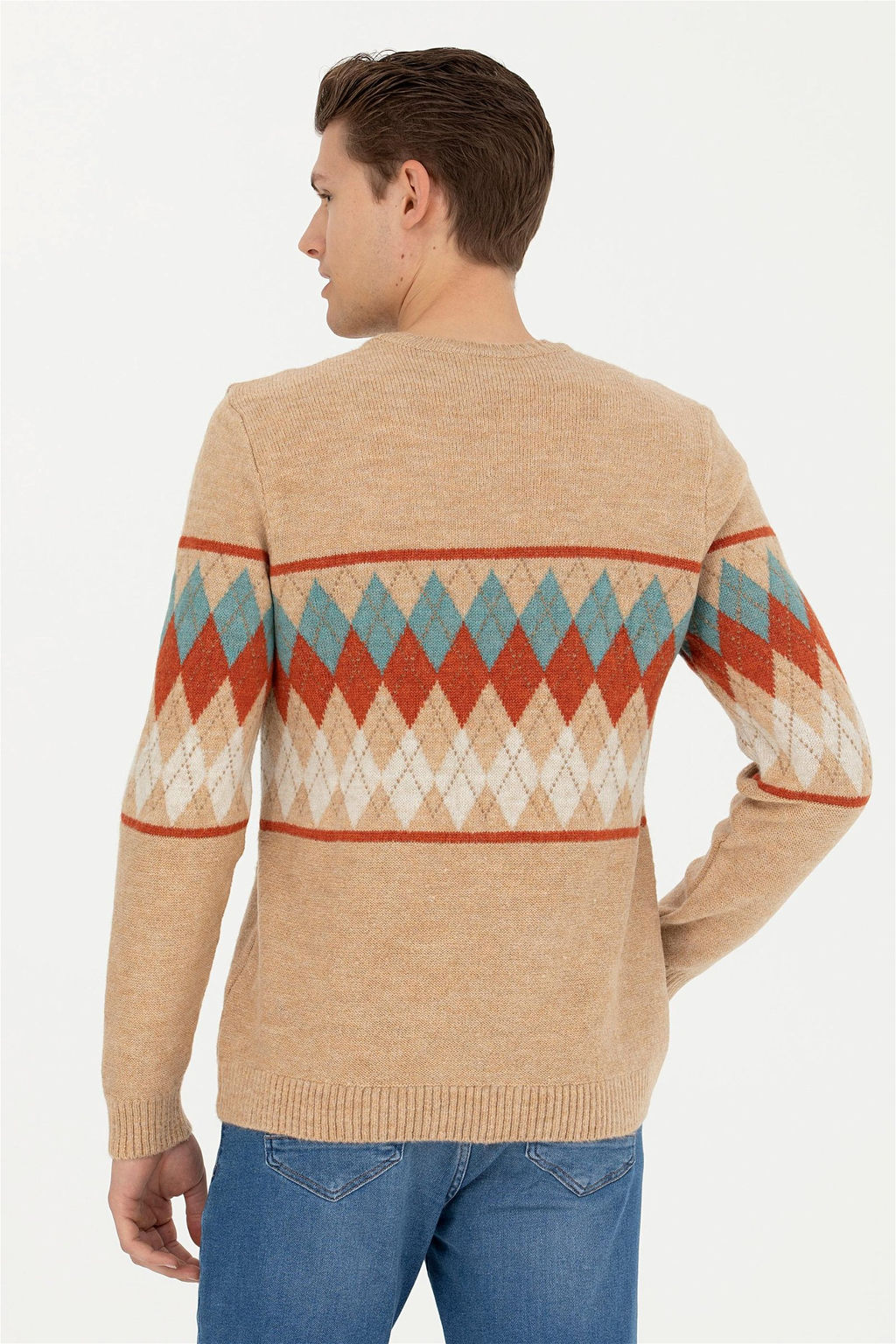 Мужской свитер песочного меланжа - U.s. polo assn фото 12