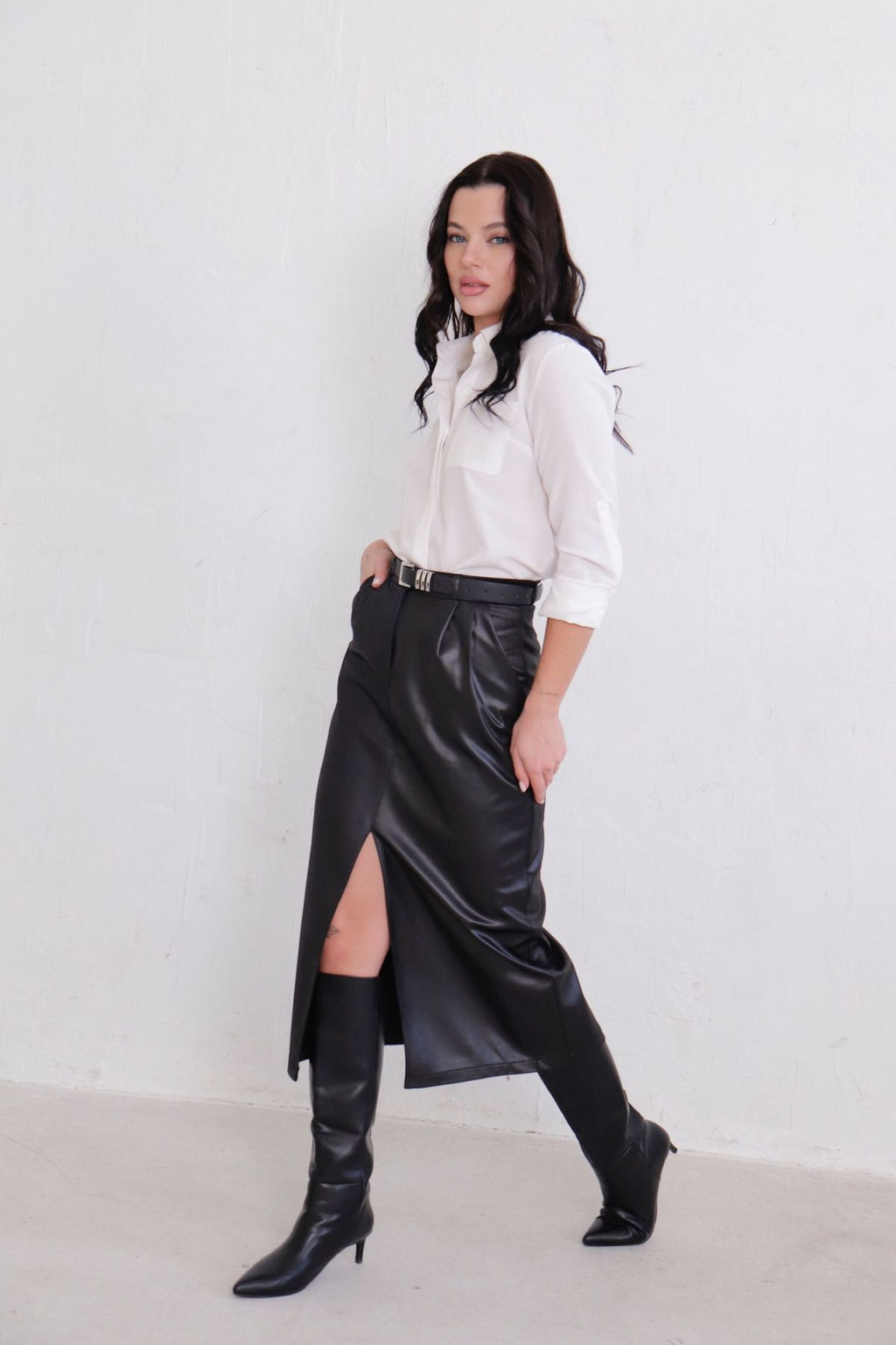 Юбка миди-макси с разрезом спереди - Martichelli фото 123