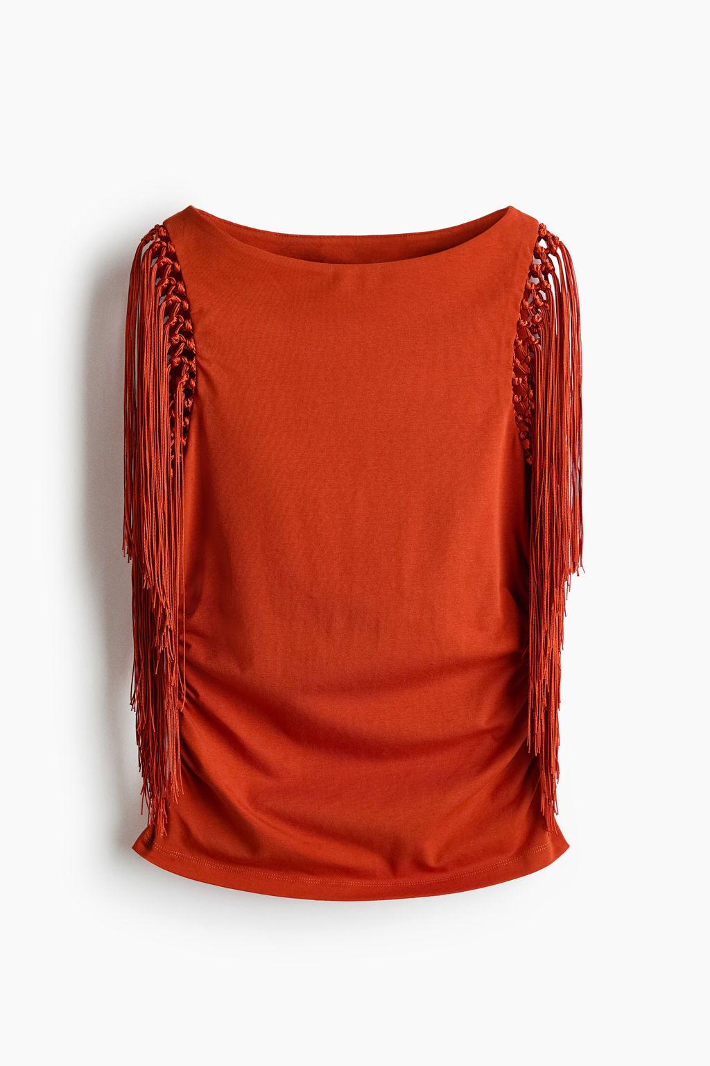 Top con escote barco y ribete de flecos - H&m фото 2