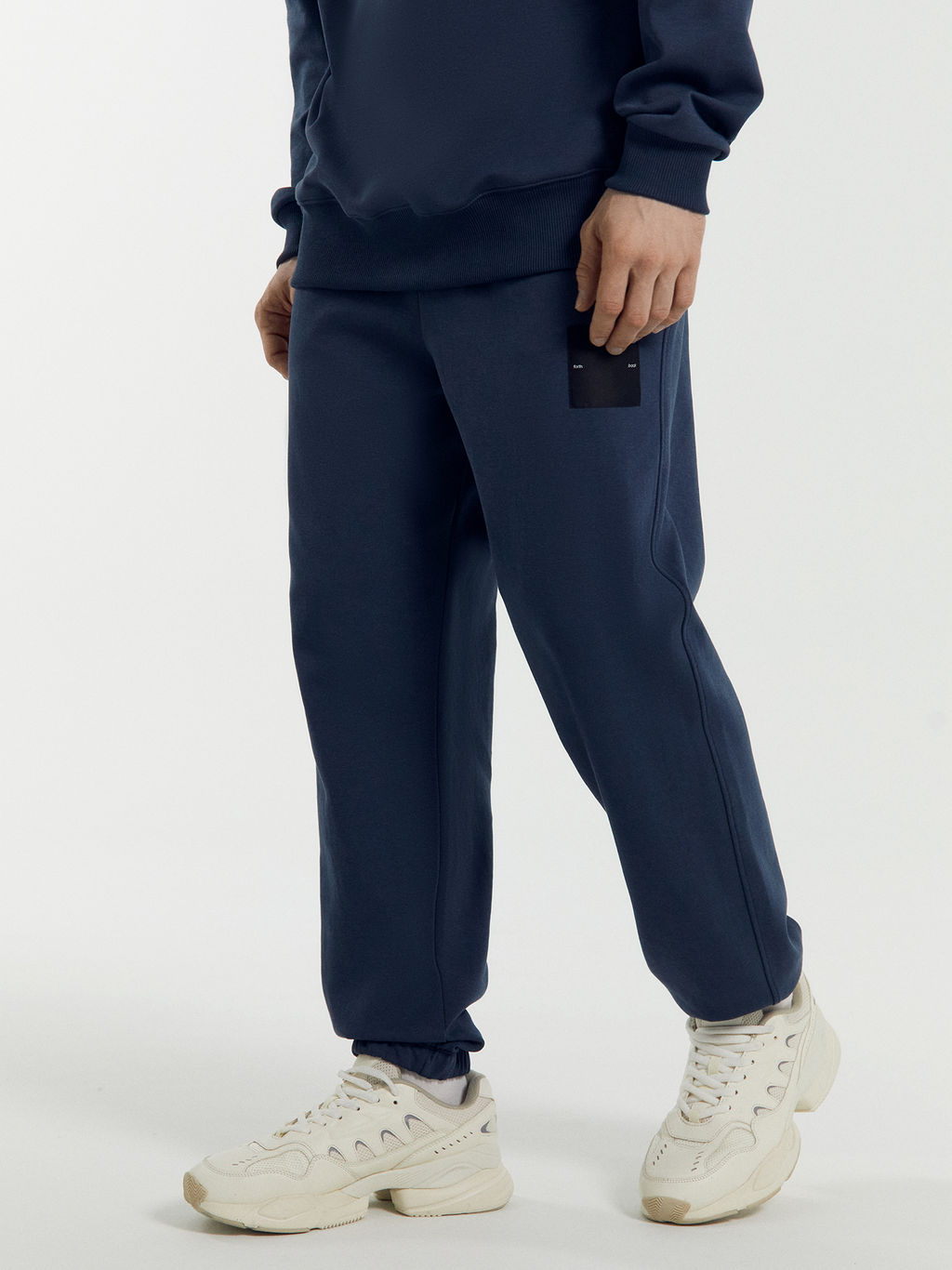 Брюки мужские синие с печатью