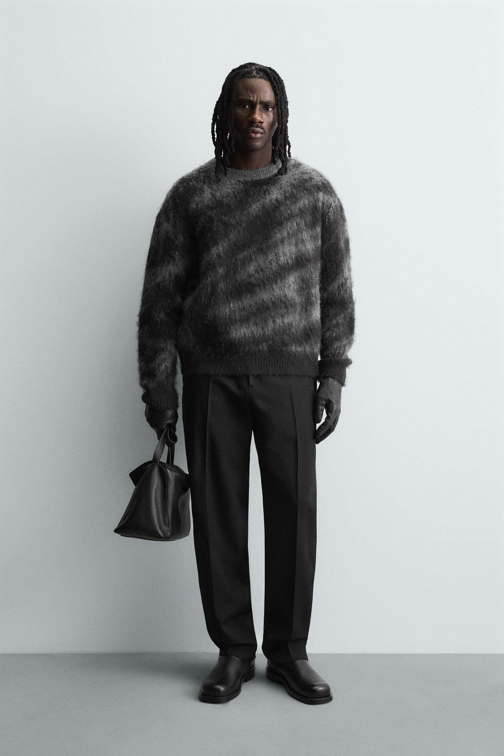 BRUSHED JACQUARD JUMPER