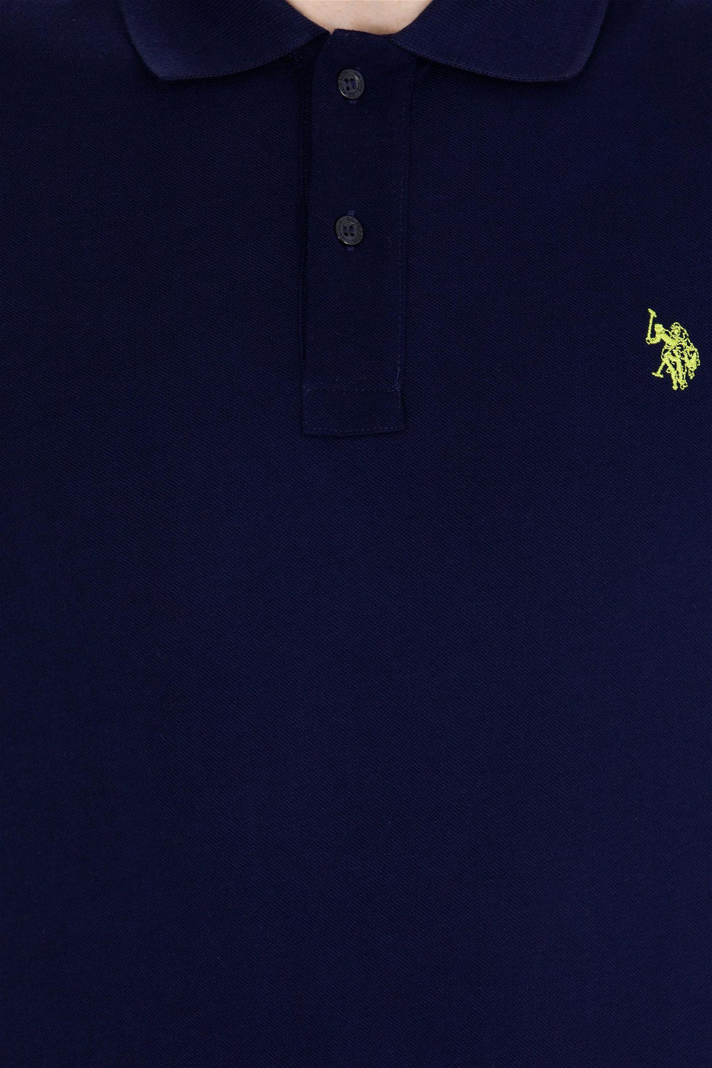 U. S. Polo Assn Мужская темно-синяя базовая футболка с воротником-поло - U.s. polo assn фото 12