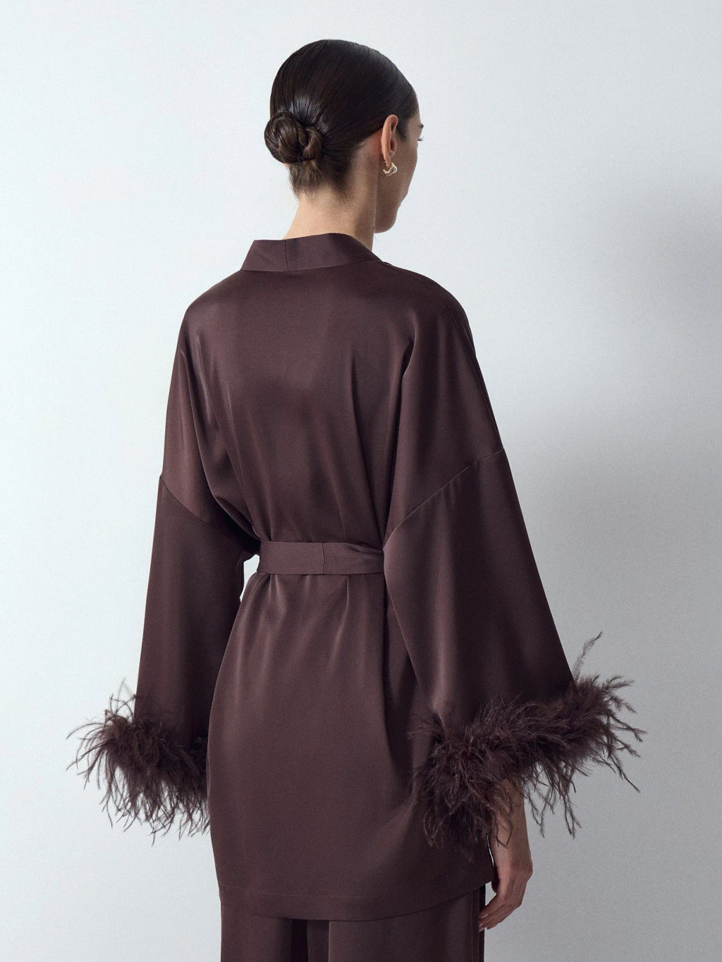 Блузка-кимоно с перьями, B2724/samali