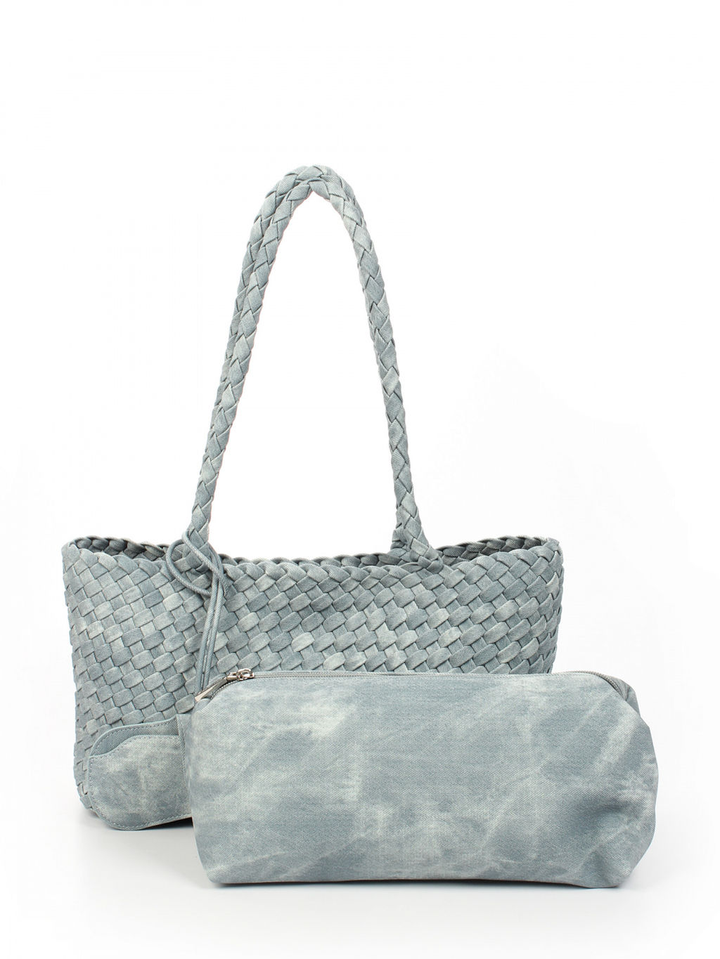 LACCOMA сумка СУ1056-винтаж синий эко кожа хлопок  фото 4