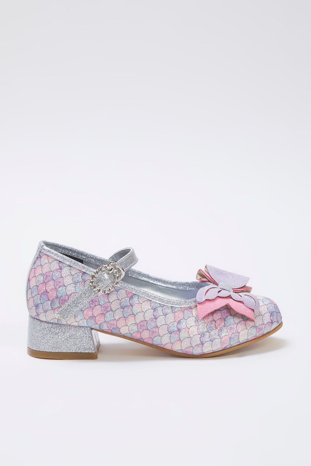 Trendyol Shoes Lila Deniz K?z? Tasl? Toka Detayl? Simli Mary Jane K?z Cocuk Kids Babet TAKSS25BE00036 - Trendyolmilla фото 4