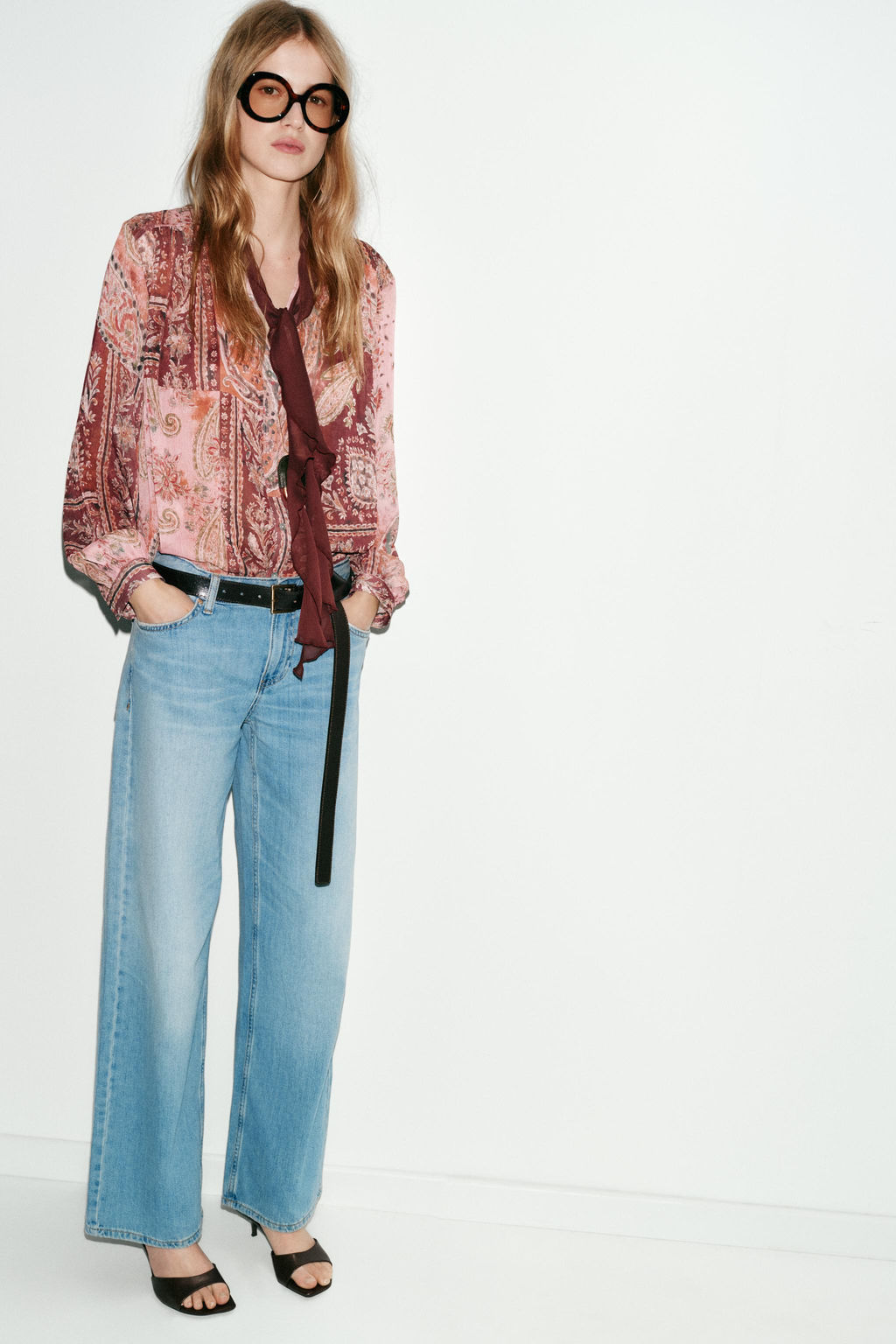 Z1975 WIDE-LEG LOW-RISE JEANS - Zara фото 4