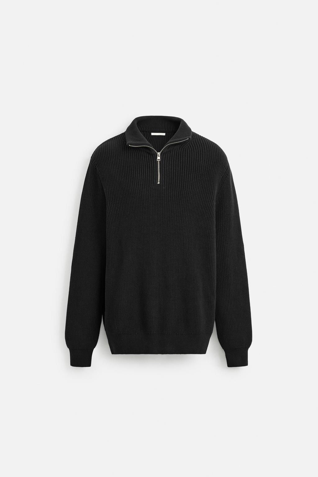 BASIC QUARTER-ZIP SWEATER - Zara фото 7