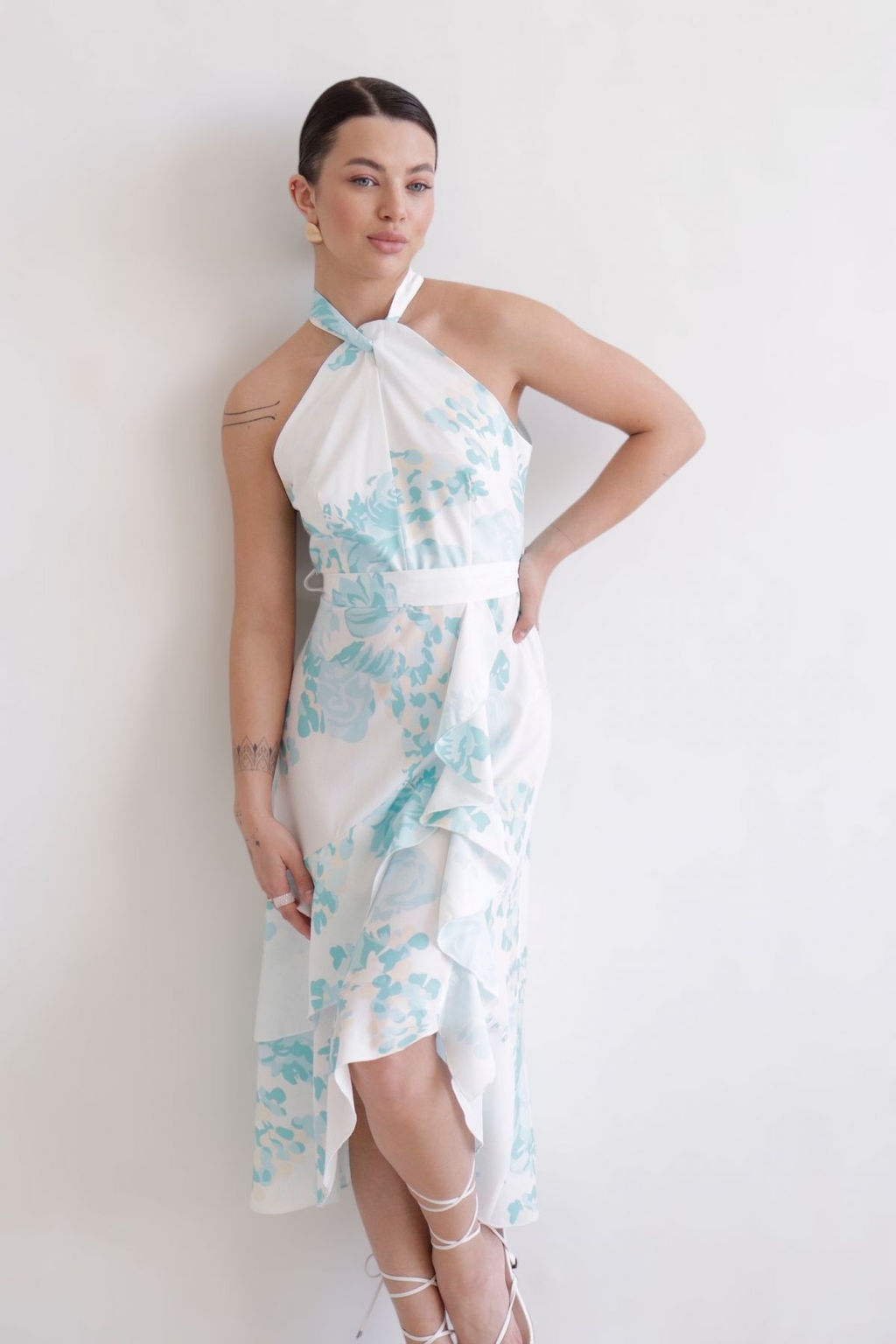Martichelli Платье с голубым цветочным принтом  фото 7