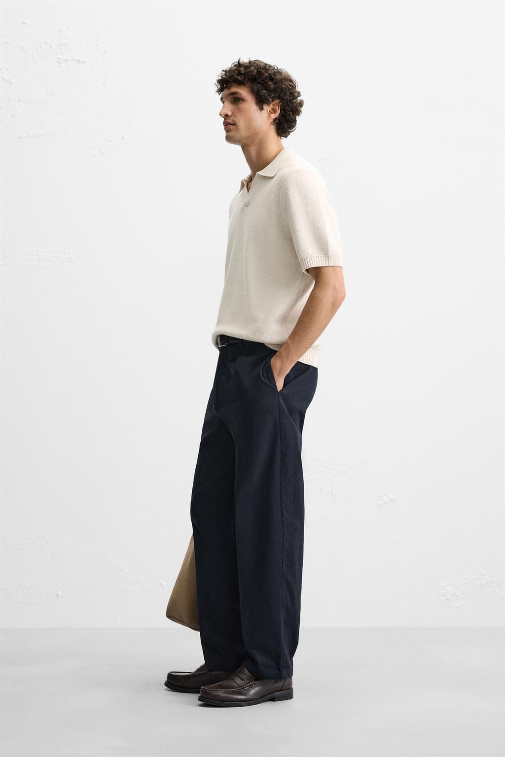 TEXTURED KNIT POLO SHIRT - Zara фото 4