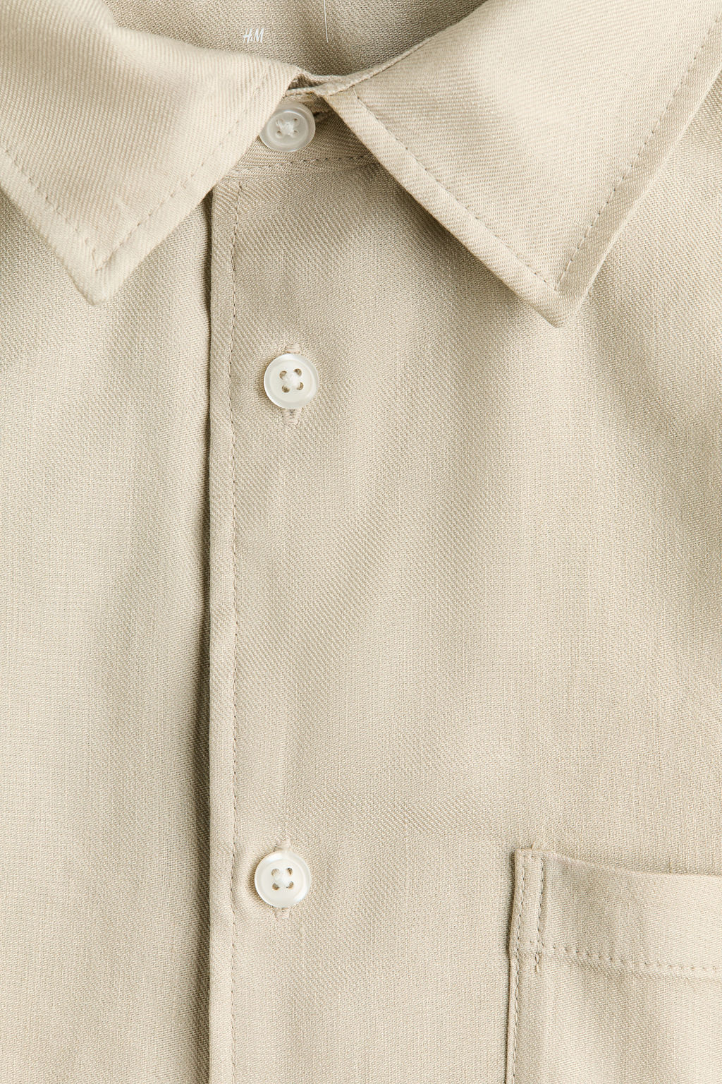 Camisa en mezcla de lino Easy-care Regular Fit - H&m фото 9