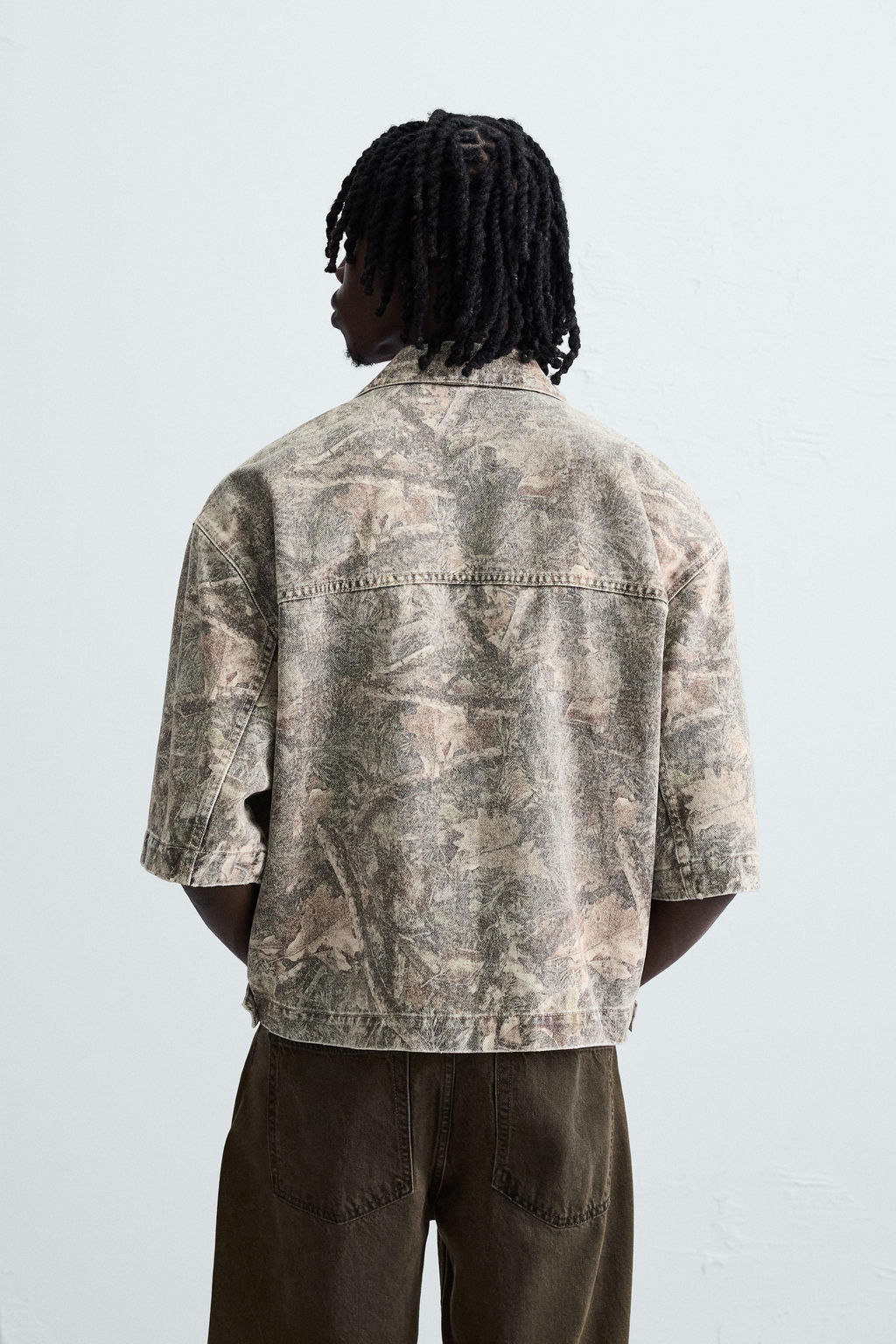 WASHED ABSTRACT PRINT OVERSHIRT - Zara фото 3