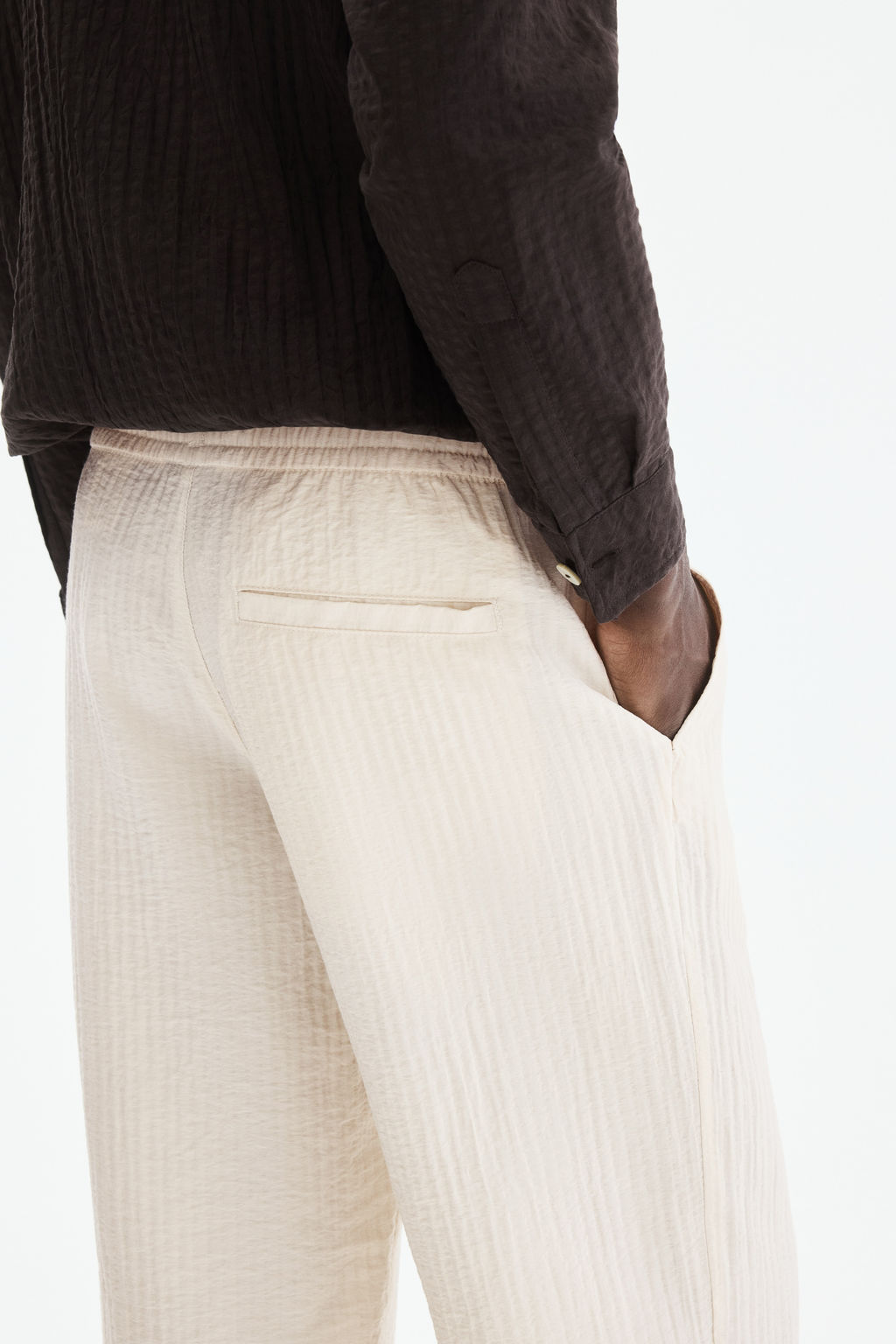 Pantal?n texturizado Relaxed Fit - H&m фото 11
