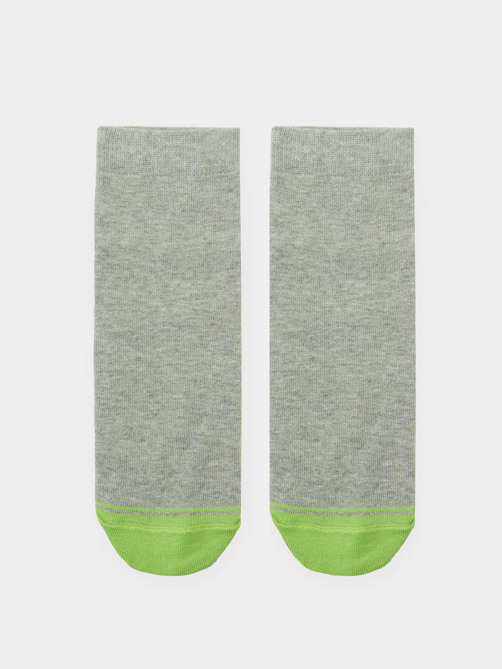 Цена за 5 пар! Носки детские серо-салатовые с рисунком в виде полоски - Mark formelle фото 3