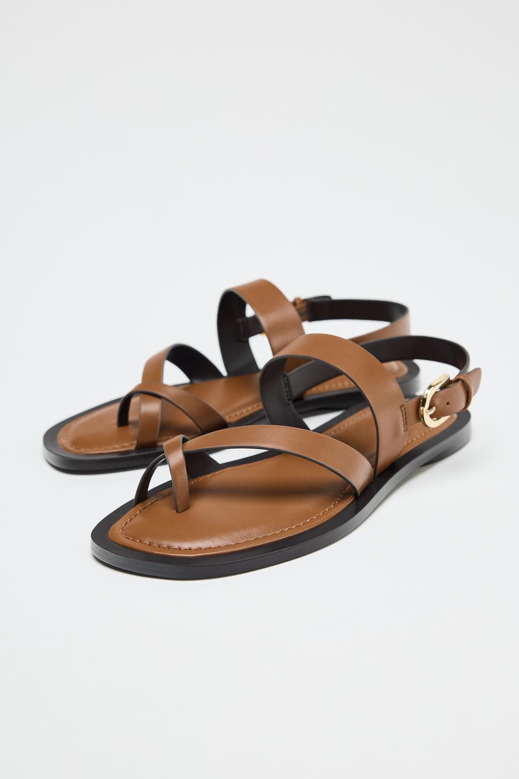 TOE-POST STRAPPY SANDALS - Zara фото 7