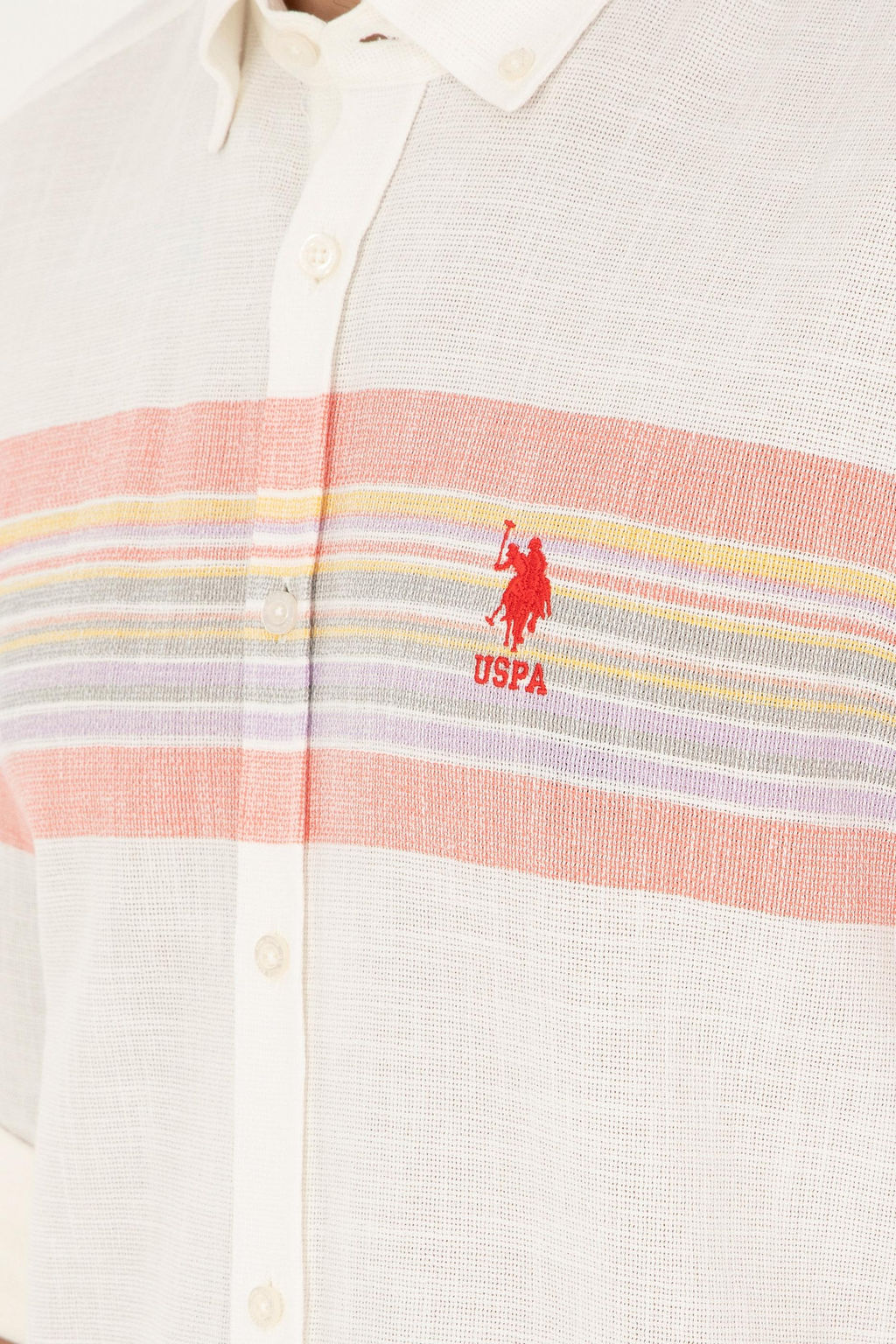 Мужская рубашка с длинным рукавом цвета граната Неожиданная скидка в корзине - U.s. polo assn фото 7