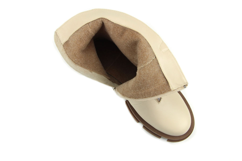 Ботинки 325.L.21074nut.Бежевый-кокао флотер/Шерсть