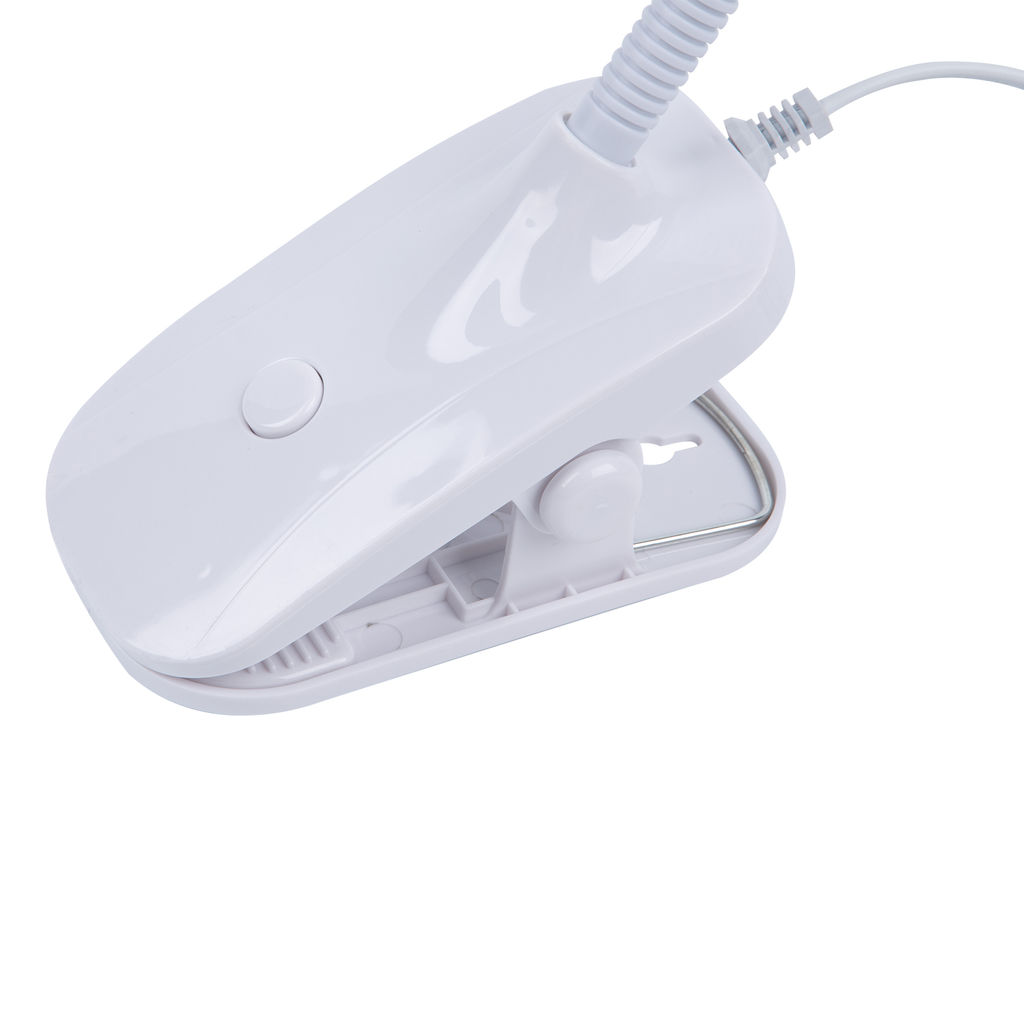 TLD-546 White/LED/350Lm/4500K Светильник настольный прищепка, 5W. Механический выключатель. Белый. ТМ Uniel