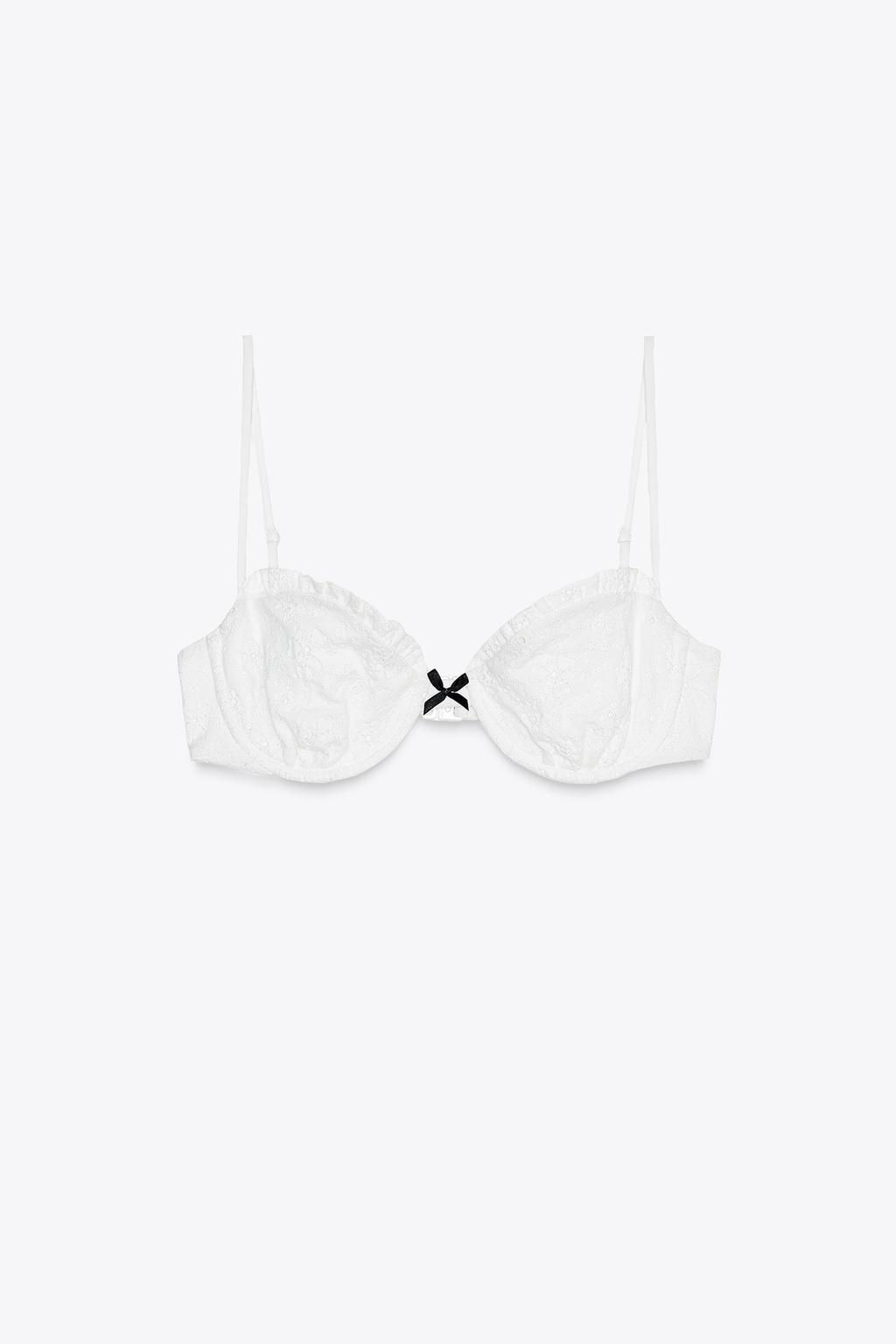 CONTRAST BOW RUFFLE BIKINI TOP - Zara фото 4