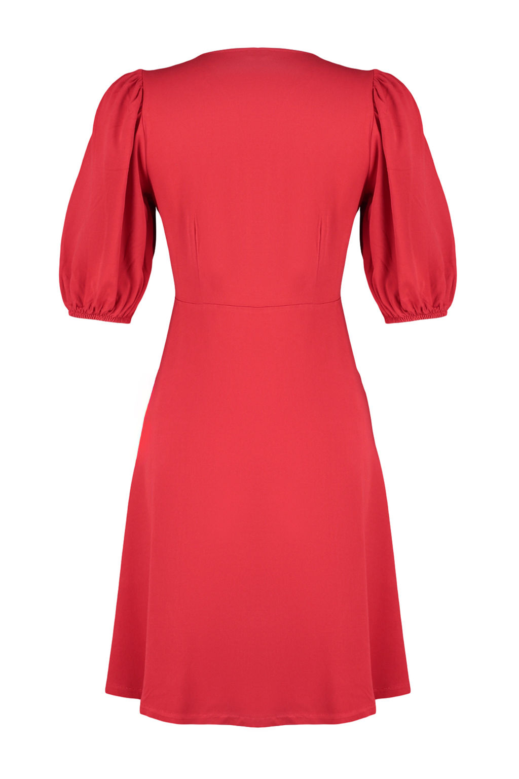 K?rm?z? Etegi Volanl? Balon Kollu Mini Dokuma Elbise TWOSS24EL00062 - Trendyolmilla фото 8