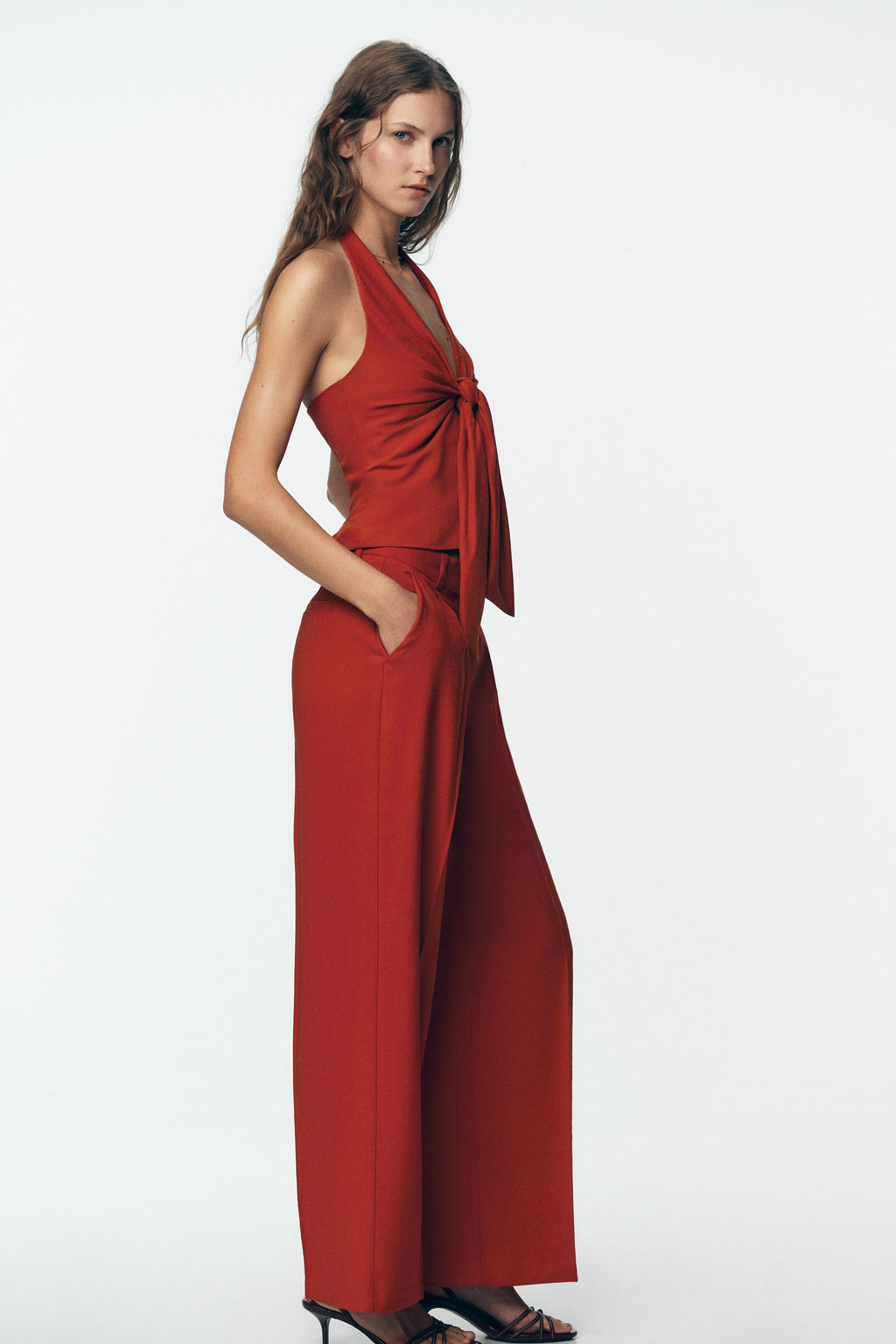 WIDE-LEG TROUSERS WITH DARTS - Zara фото 3