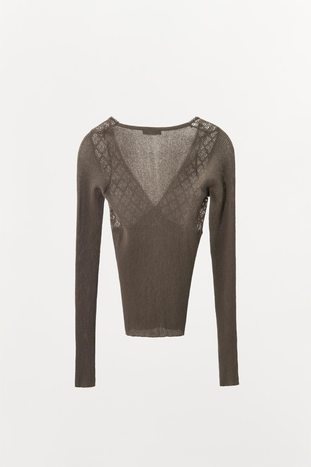 KNIT V-NECK TOP - Zara фото 9
