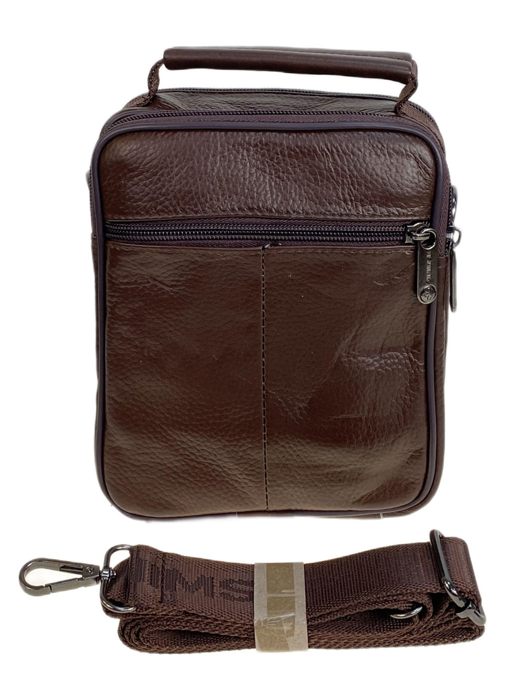 Сумка мужская из натуральной кожи, цвет коричневый - Greta фото 2