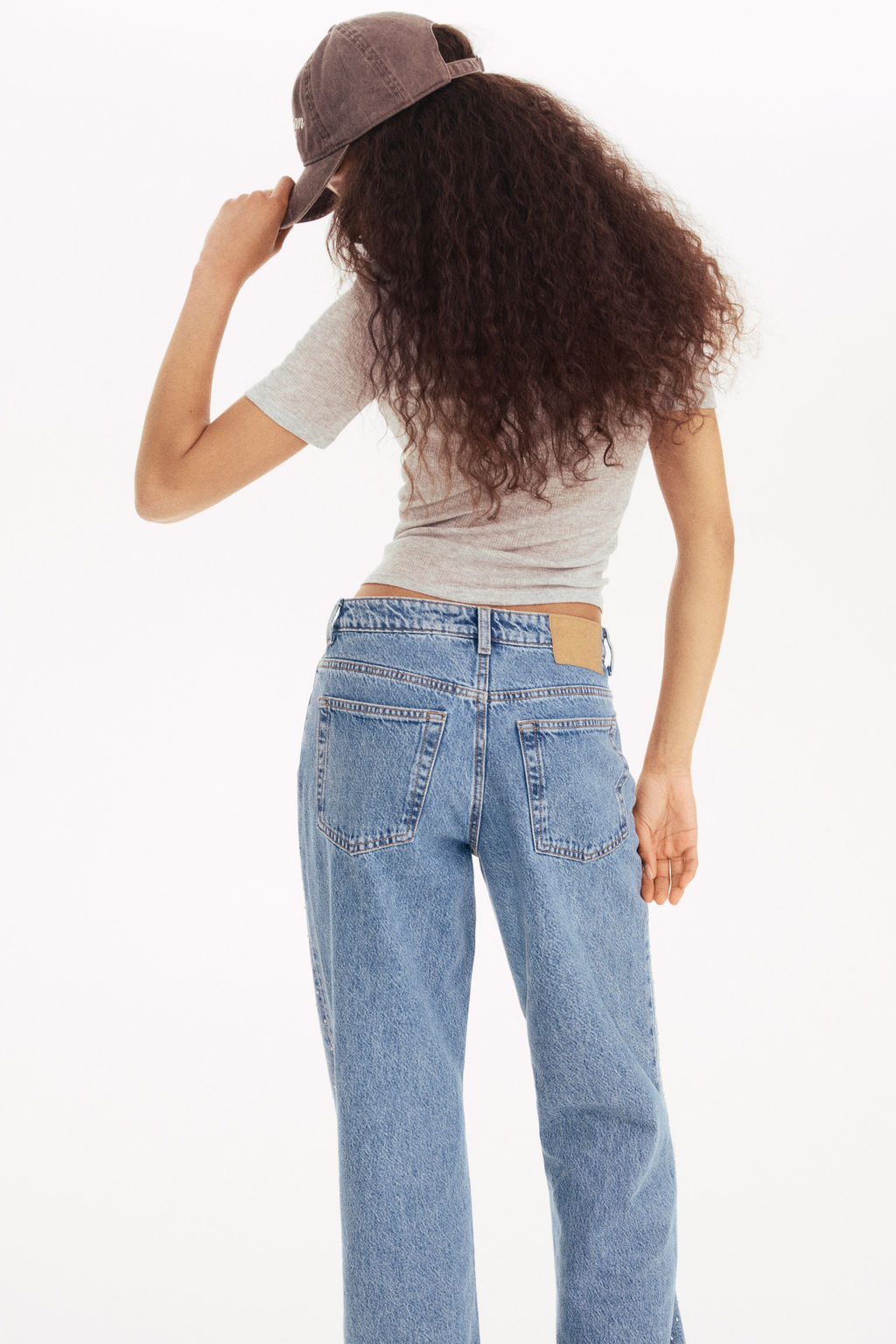Vaquero Wide High con tachuelas - H&m фото 5