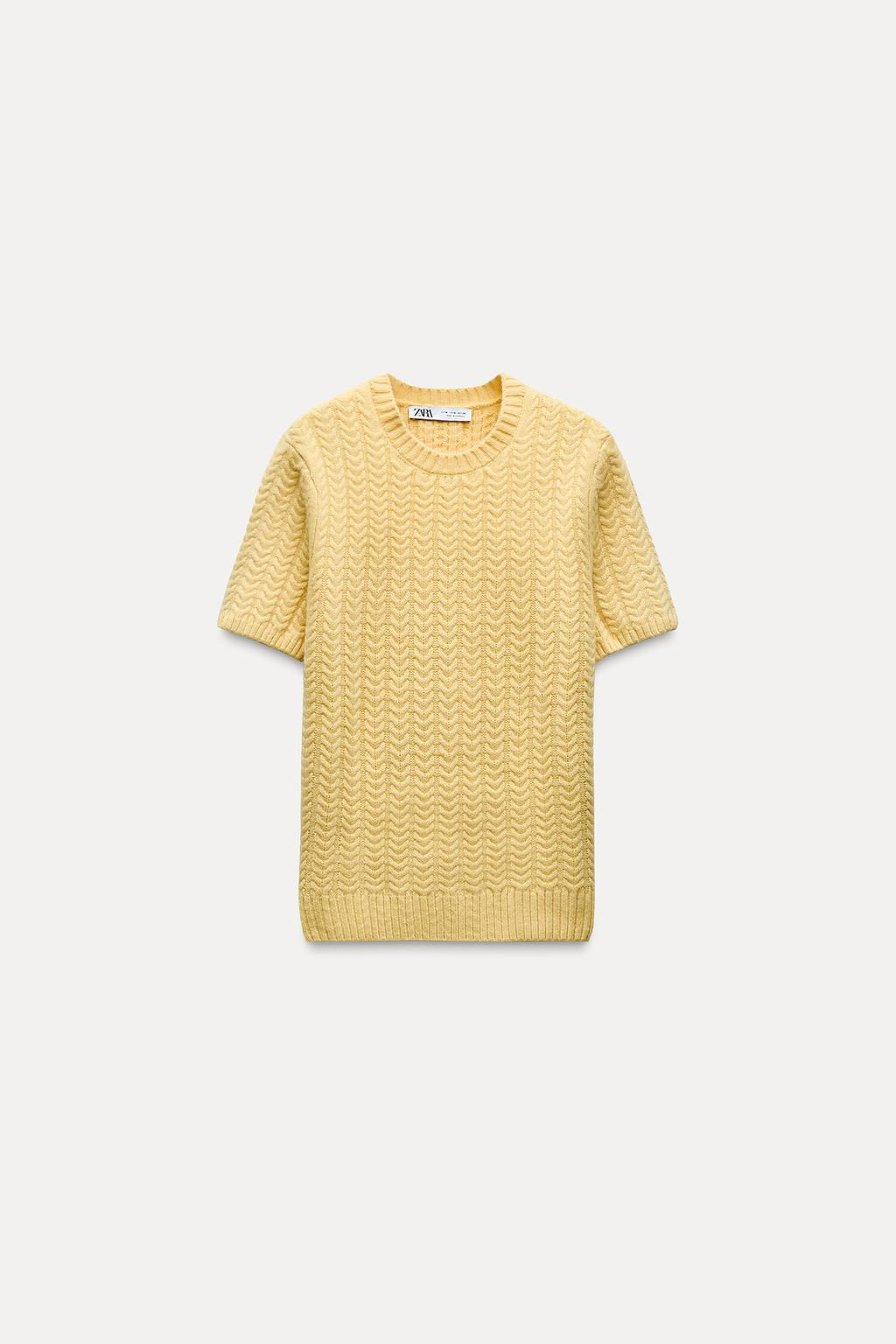 CABLE KNIT TOP 100% WOOL - Zara фото 6