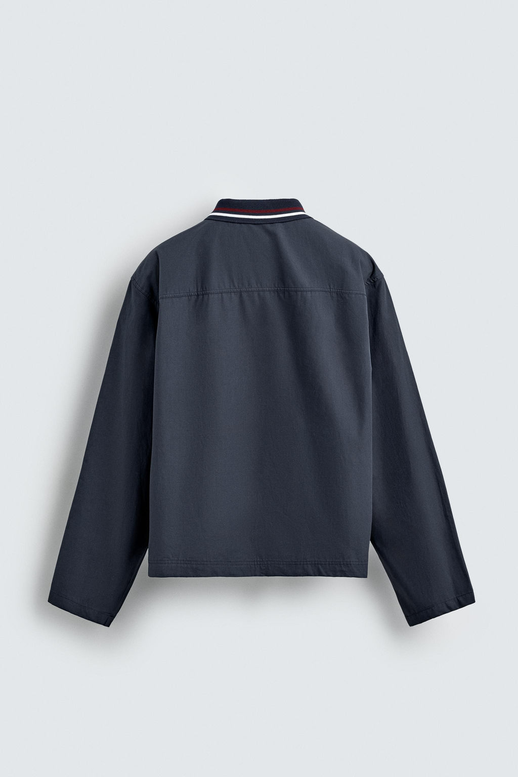 EMBROIDERED RIBBED COLLAR SHIRT - Zara фото 8